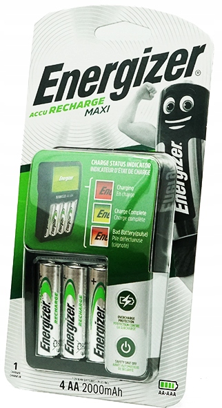 Nabíječka Energizer Maxi+8X Nabíjecí Baterie Aa 2000 mAh