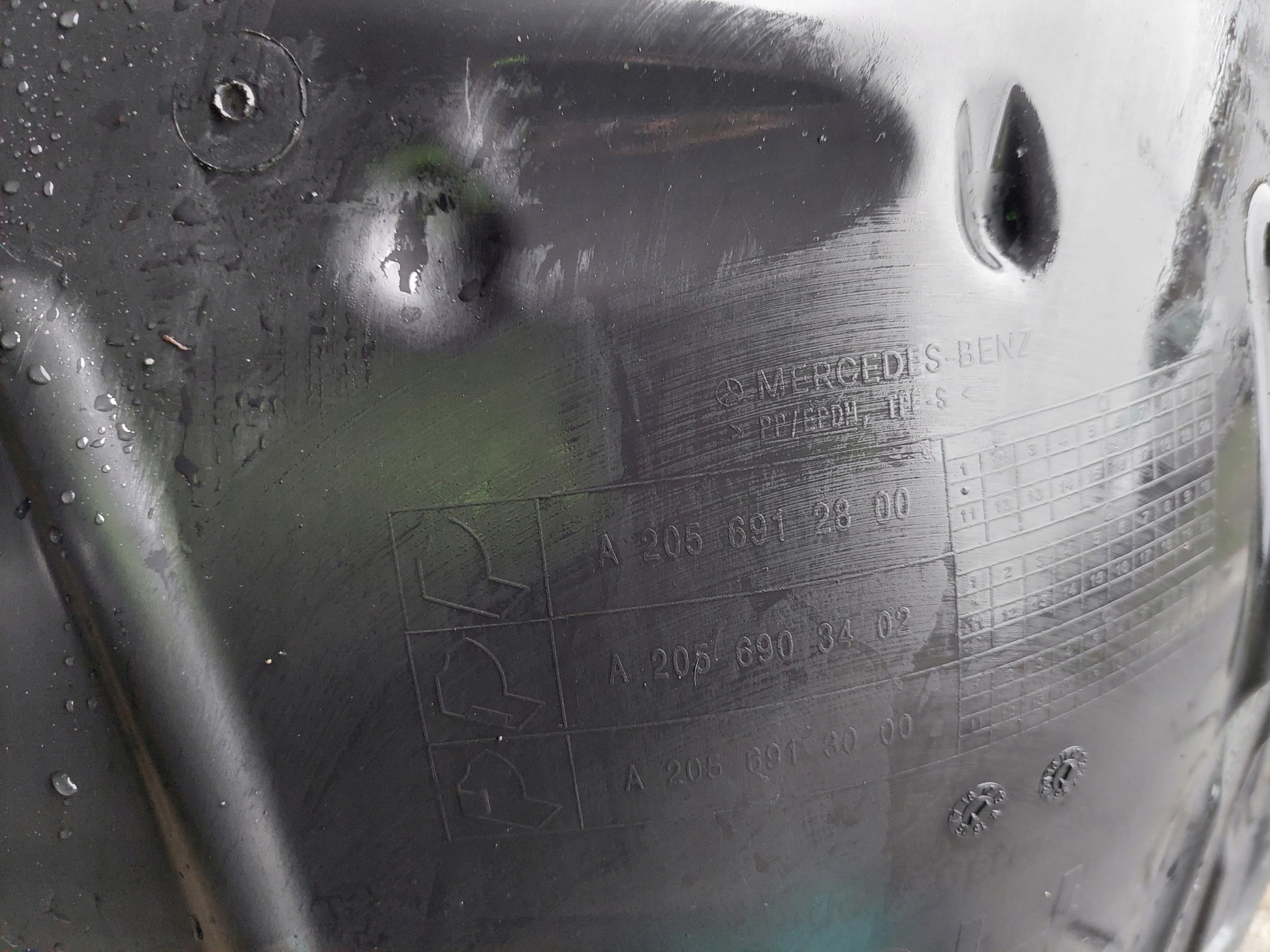 mudguard front right front right MERCEDES C W205 S205