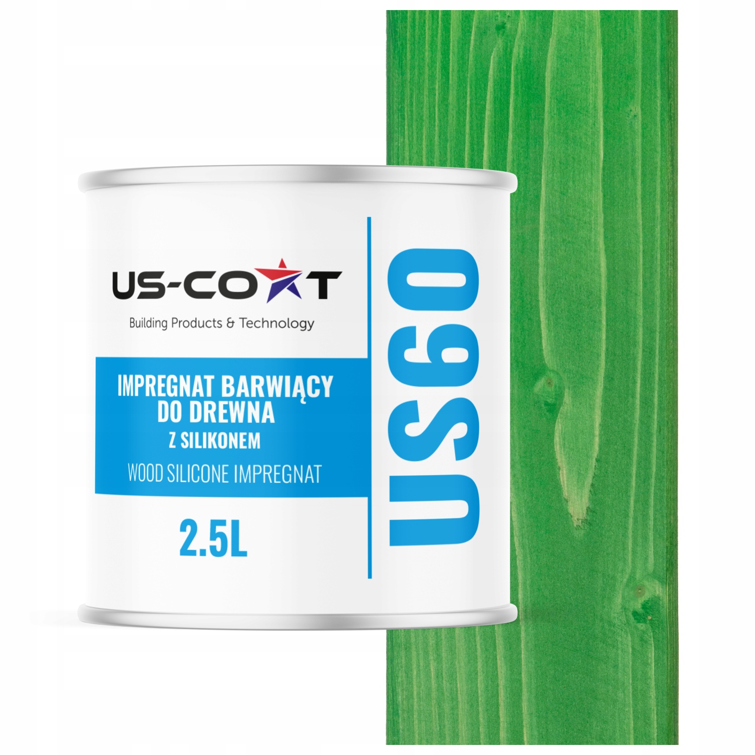 Impregnace Na Dřevo Extra Barva Se Silikonem Chron Barva Zeleň Mátová 2,5 L