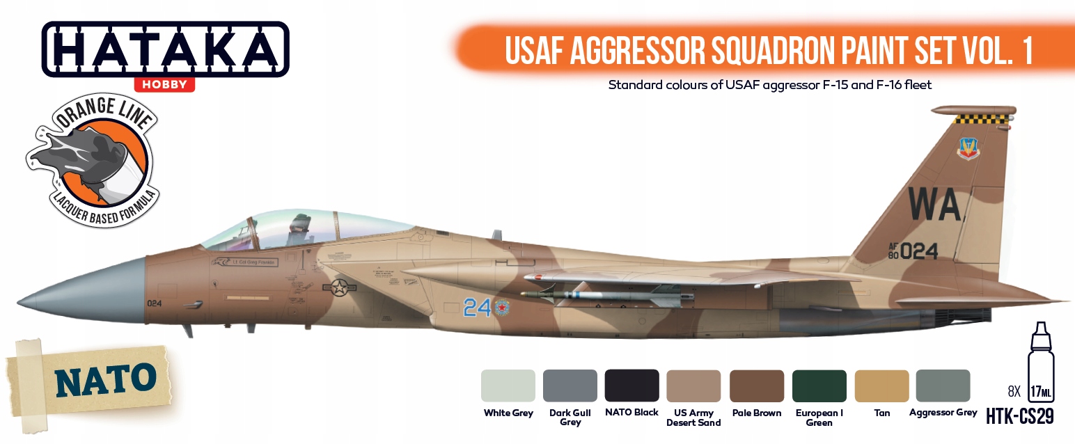 Hataka CS29 Usaf Aggresor Squadron paint set vol.1