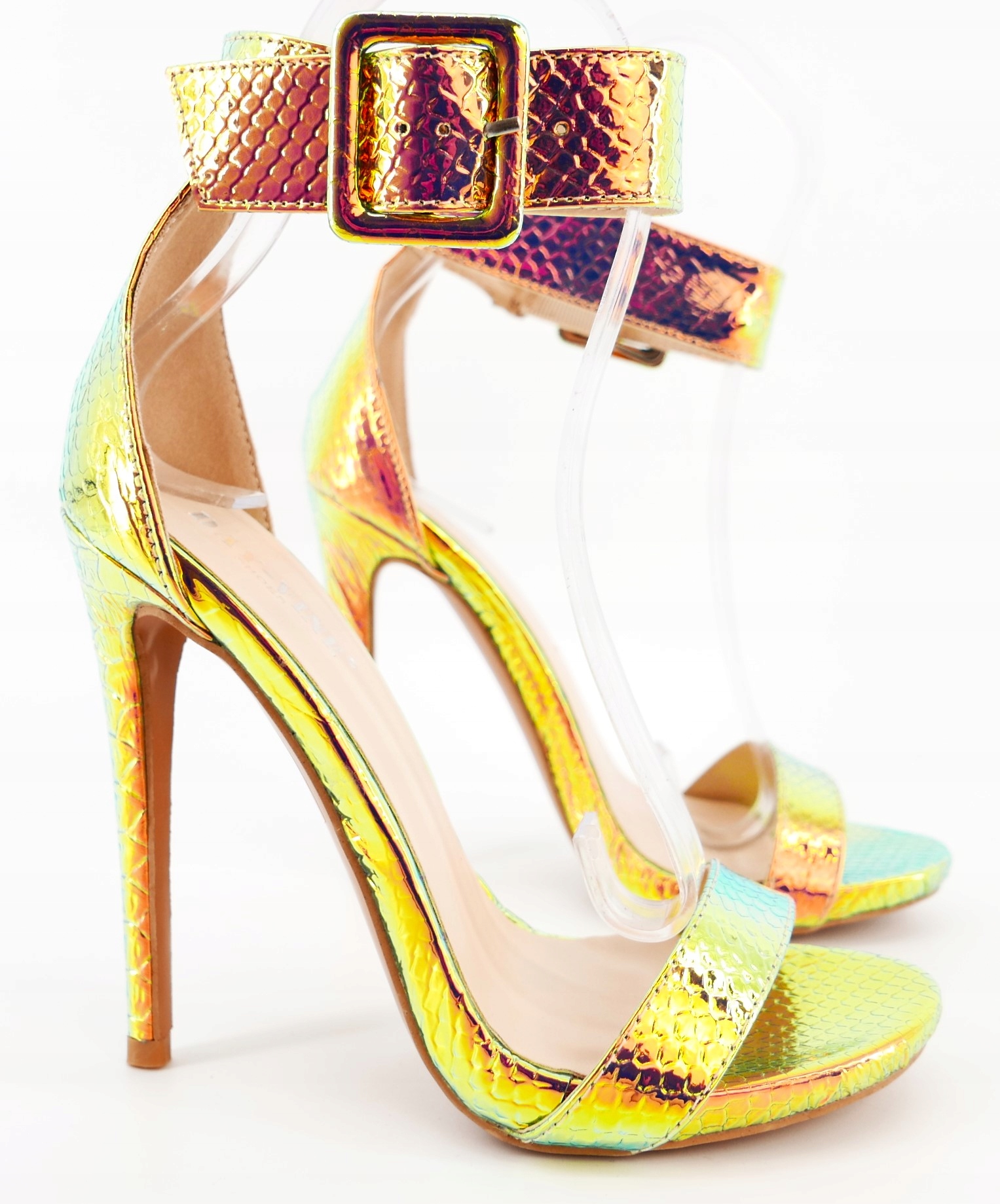 SANDAŁY DAMSKIE NA SZPILCE OPALIZUJĄCE ZŁOTE R38 Kod producenta L1543 GOLD