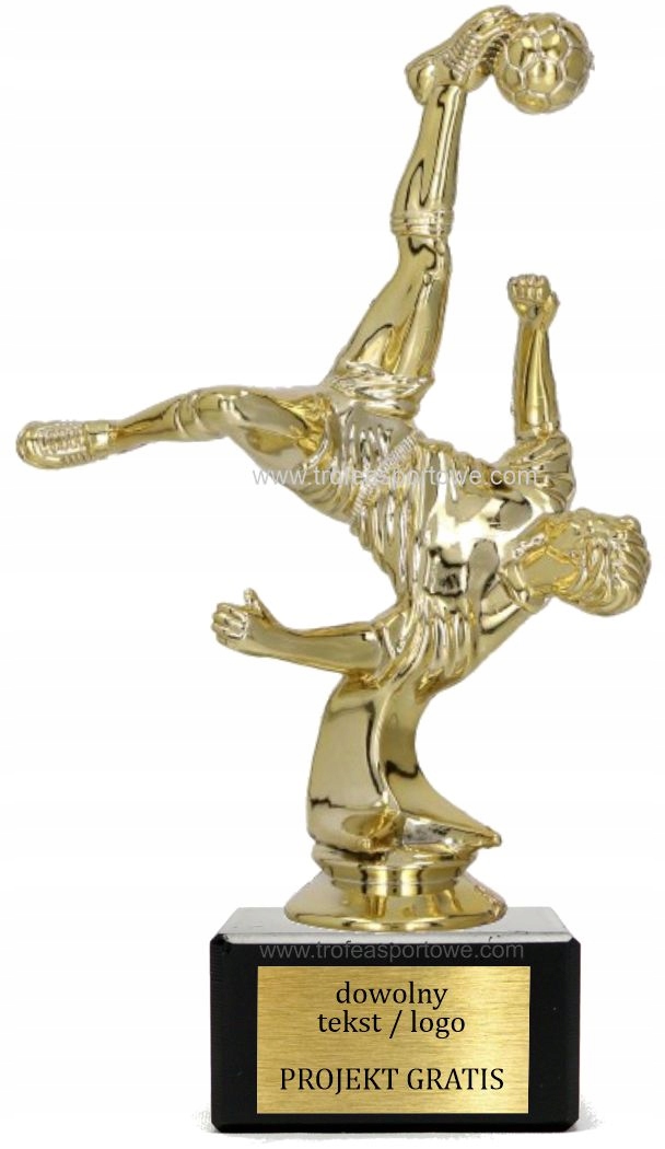 

złota statuetka Piłka Nożna 16cm +grawer