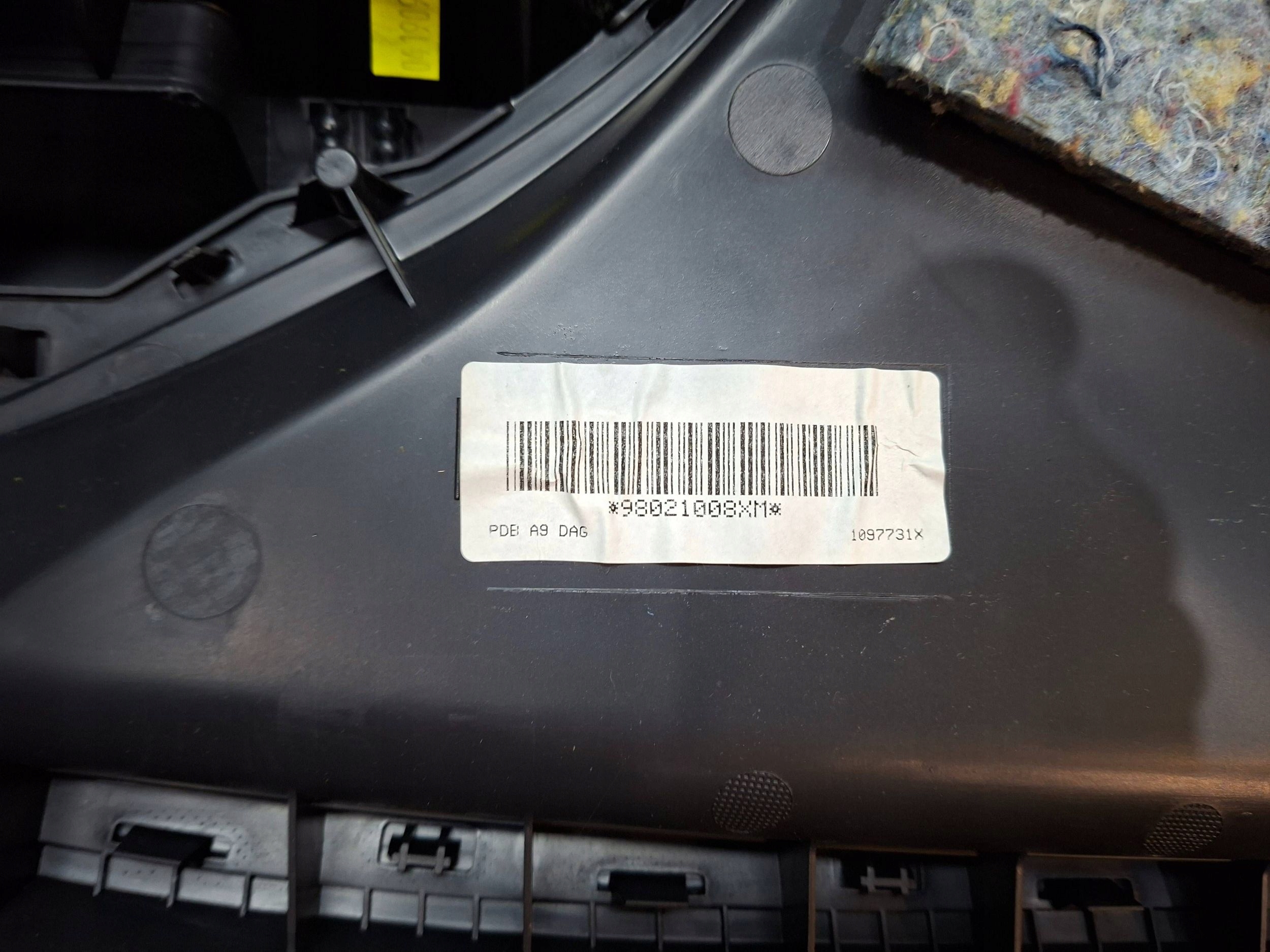 dashboard console 98021008XM PEUGEOT 208 2008 2012