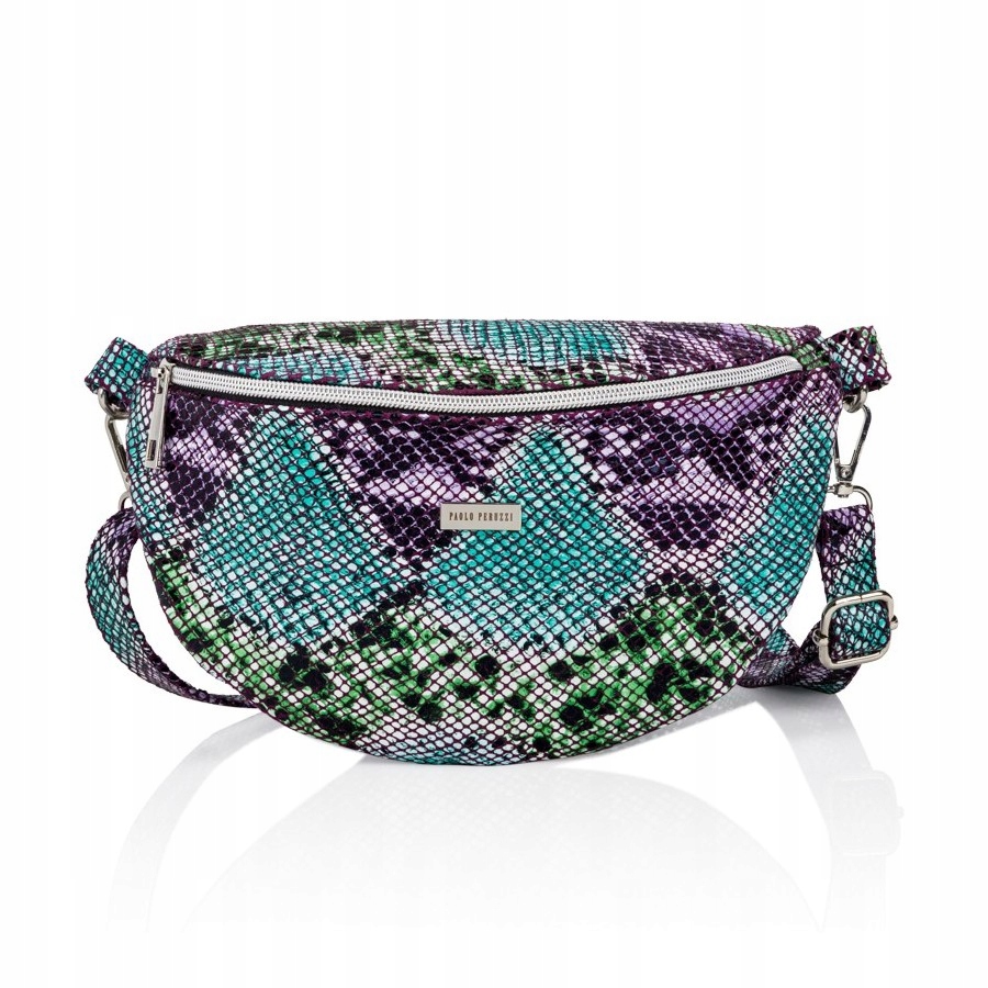 Kožená dámská ledvinka, brašna na městský zip