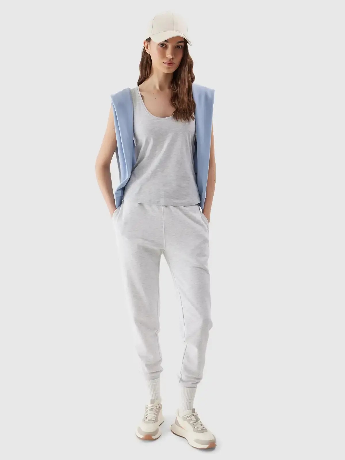 KOSZULKA DAMSKA 4F BOKSERKA BAWEŁNIANA TOP NA RAMIĄCZKA SS24F041 Marka 4F