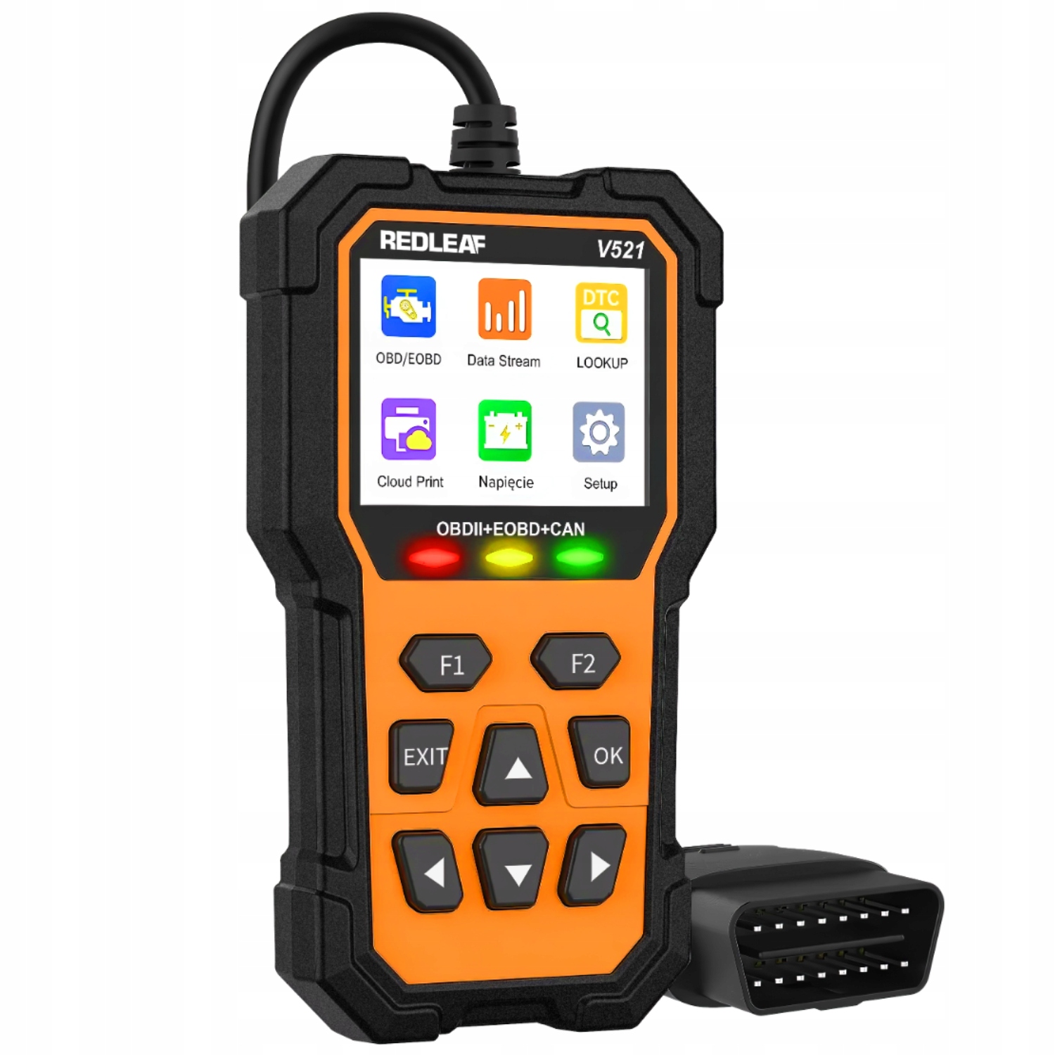 Tester Diagnostyczny Interfejs OBD2 Skaner Błędów Auta Osobowe LCD Polski