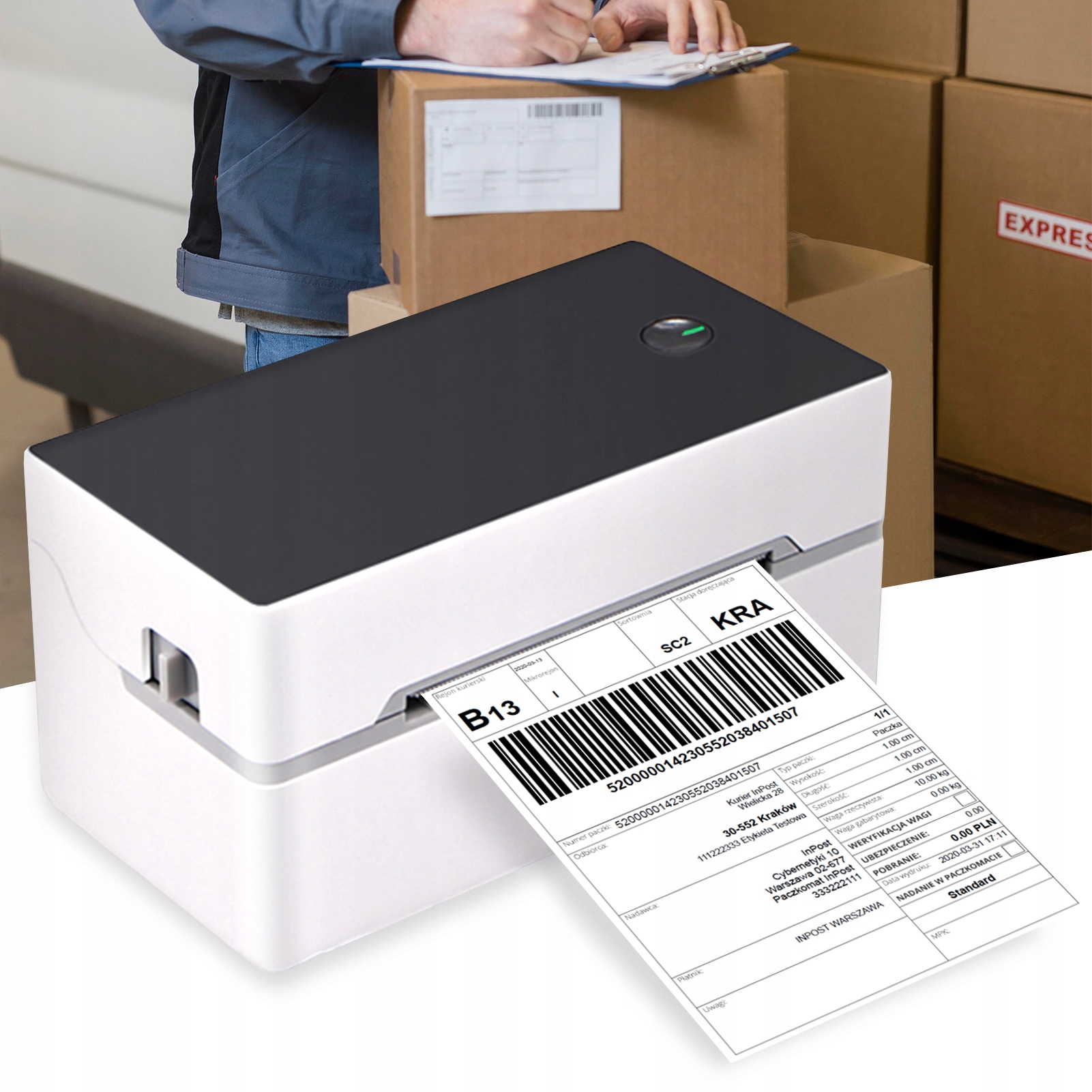 Drukarka termiczna Heckermann TDL402 Maksymalna szerokość drukowania 80 mm