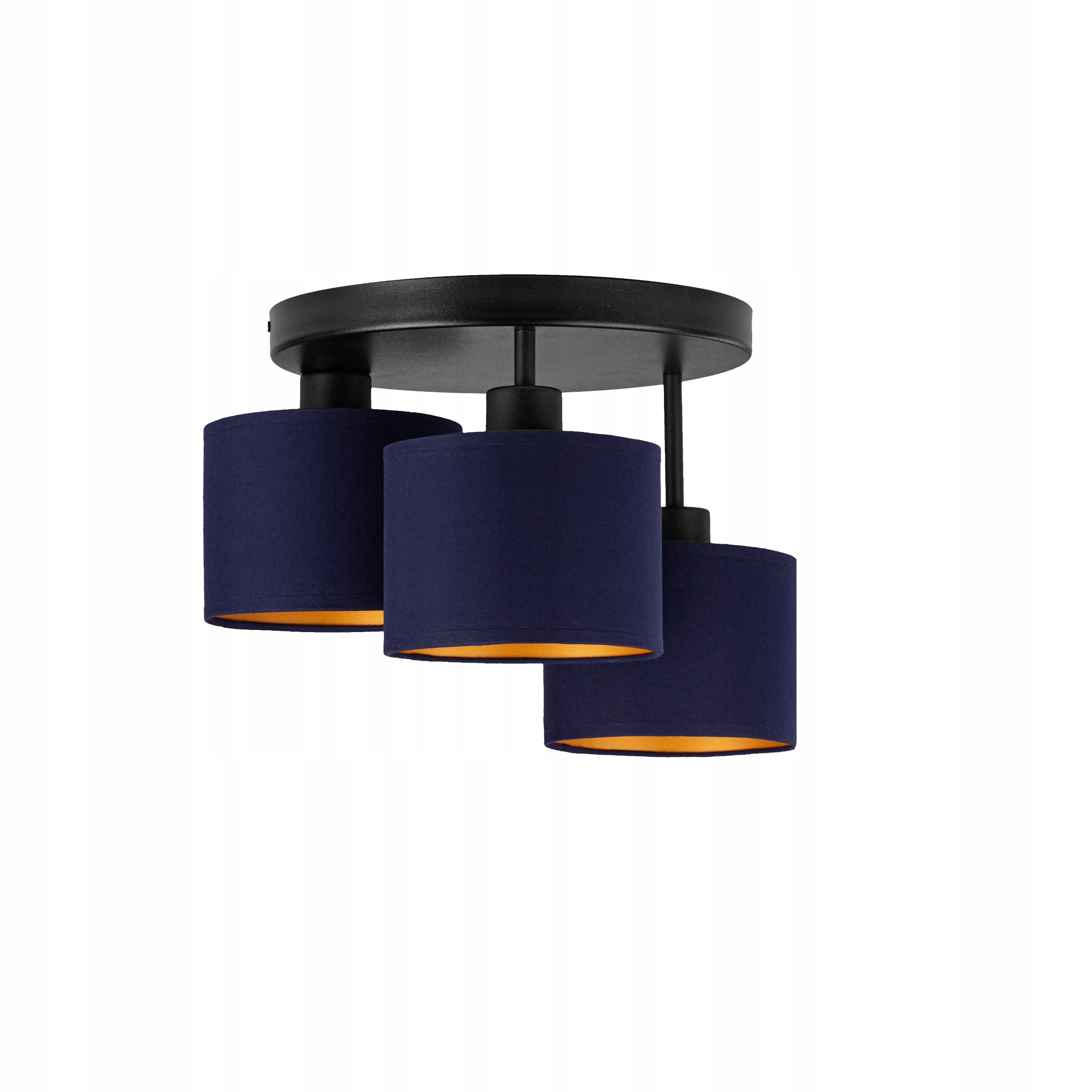 LAMPA SUFITOWA PLAFON OKRĄGŁY ABAŻUR TKANINA LED