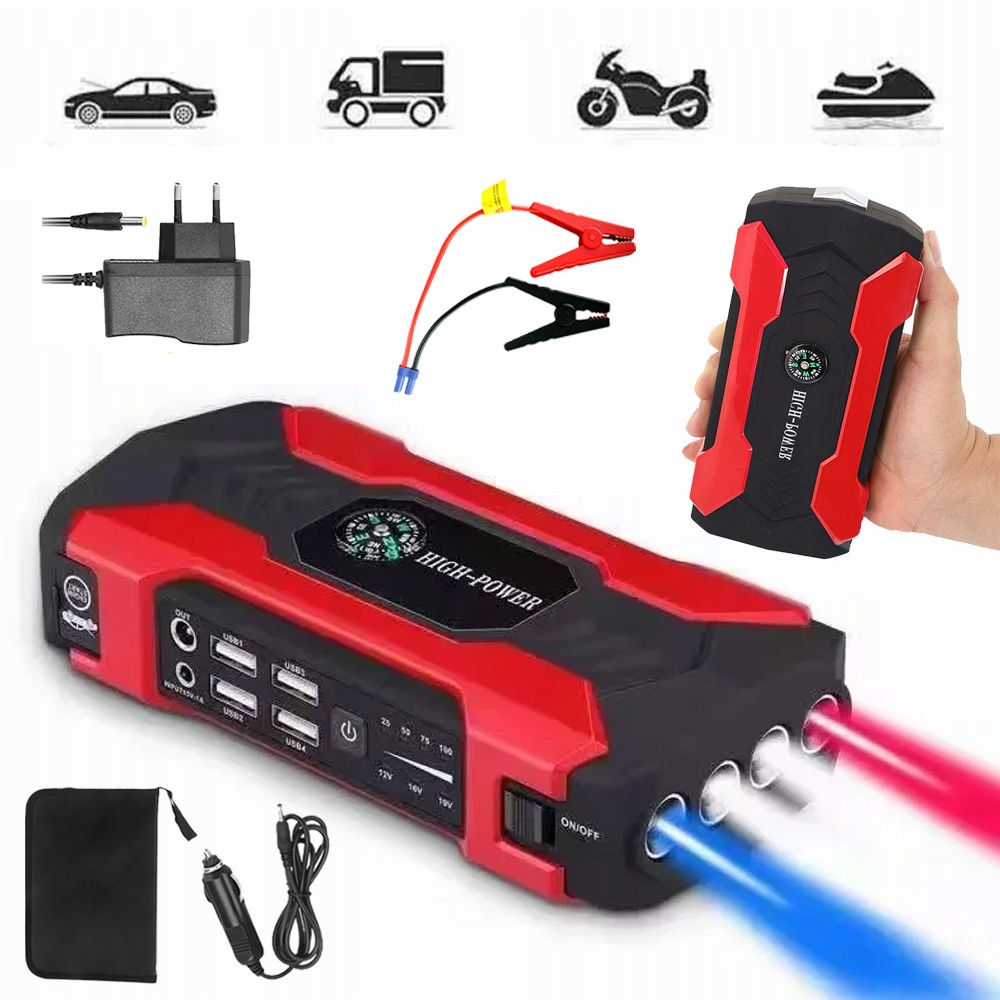 Jump starter power banka se startovacími kabely Startovací Sada Auta