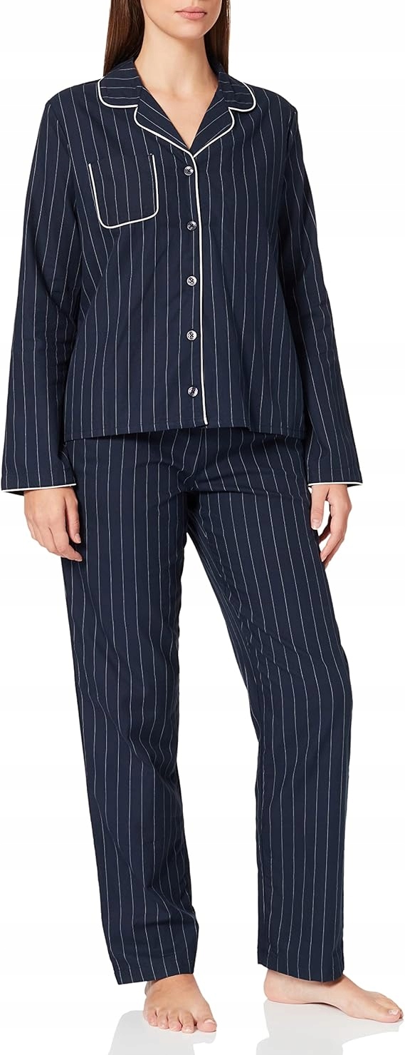 Seidensticker Modré Pruhované Dámské Pyžamo S Kapsou Na Zip