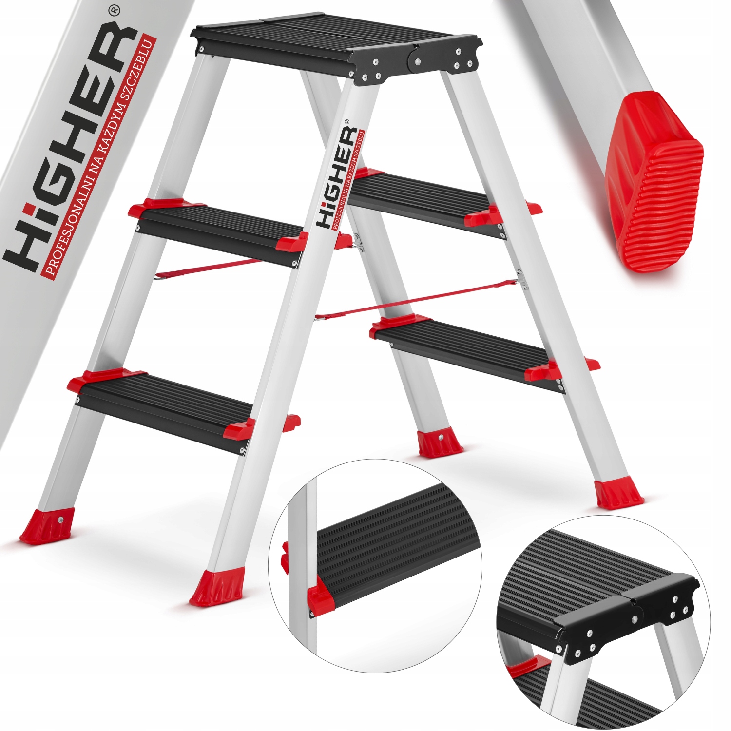 Žebřík hliníkový Higher 2x3 2,75 m