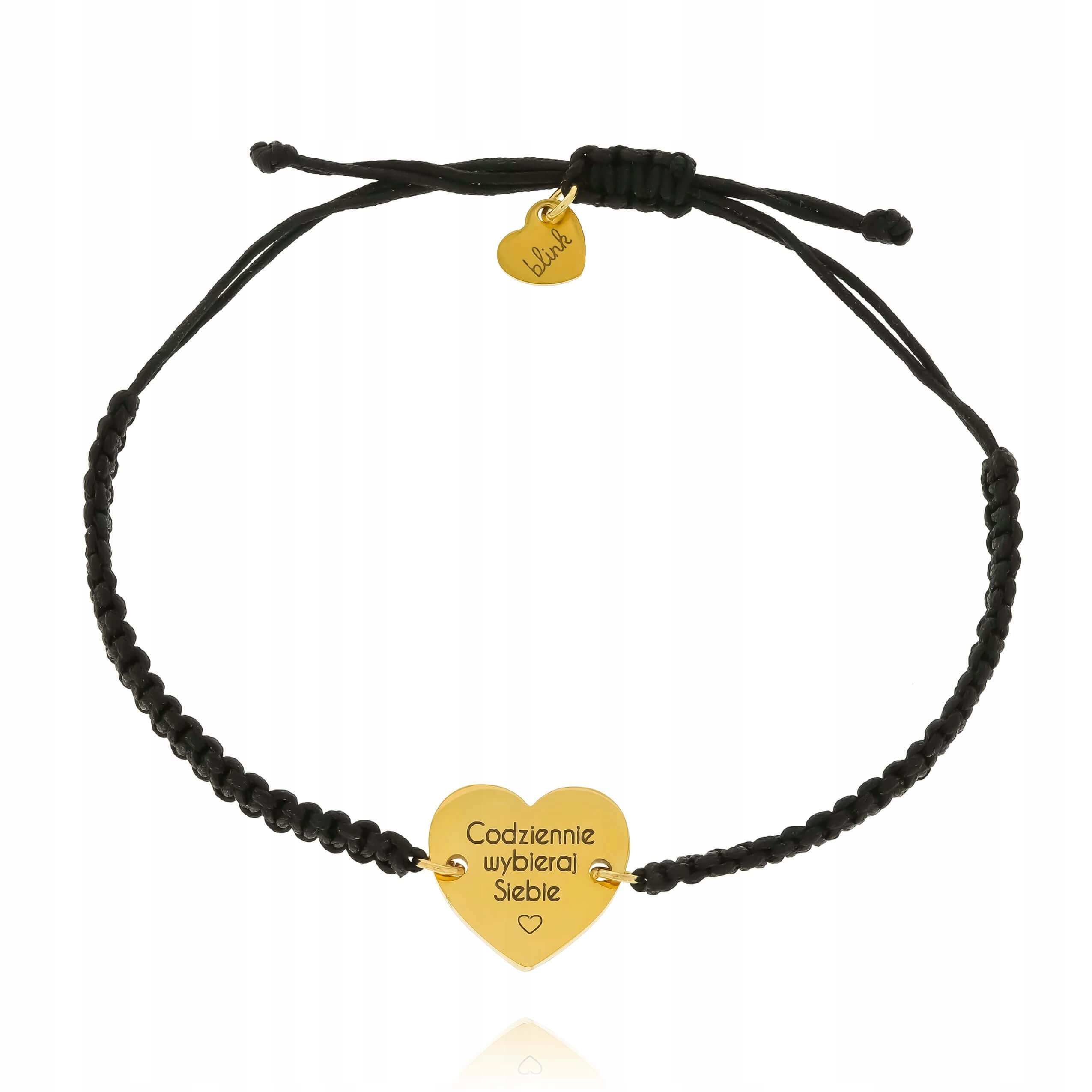 Bransoletka z grawerem codziennie wybieraj siebie stal dla przyjaciółki