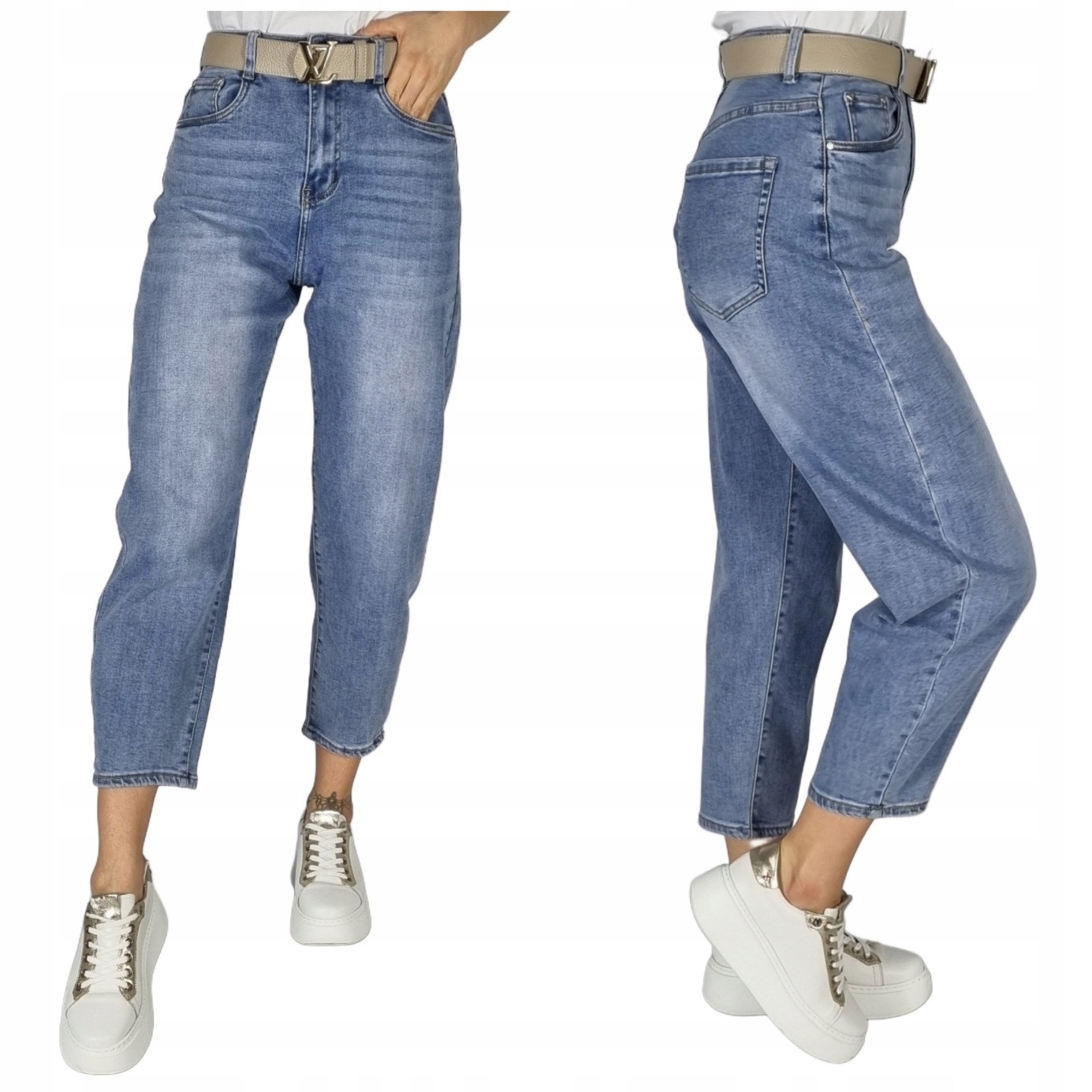 Spodnie Jeansowe Balloon Fit 7/8 Verden Jeans Rozmiar M