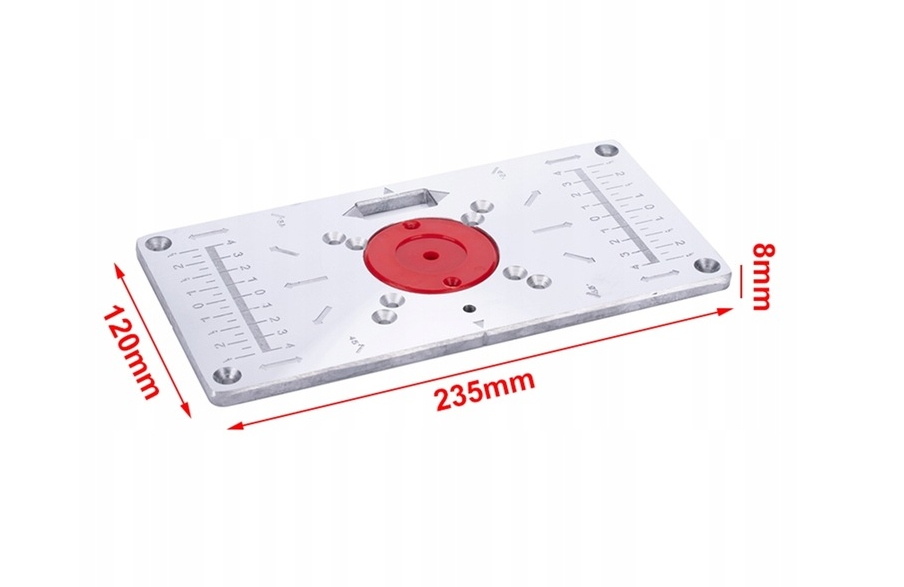 Blat do frezarki, płytka aluminiowa, wkładka stół EAN (GTIN) 0791293447909