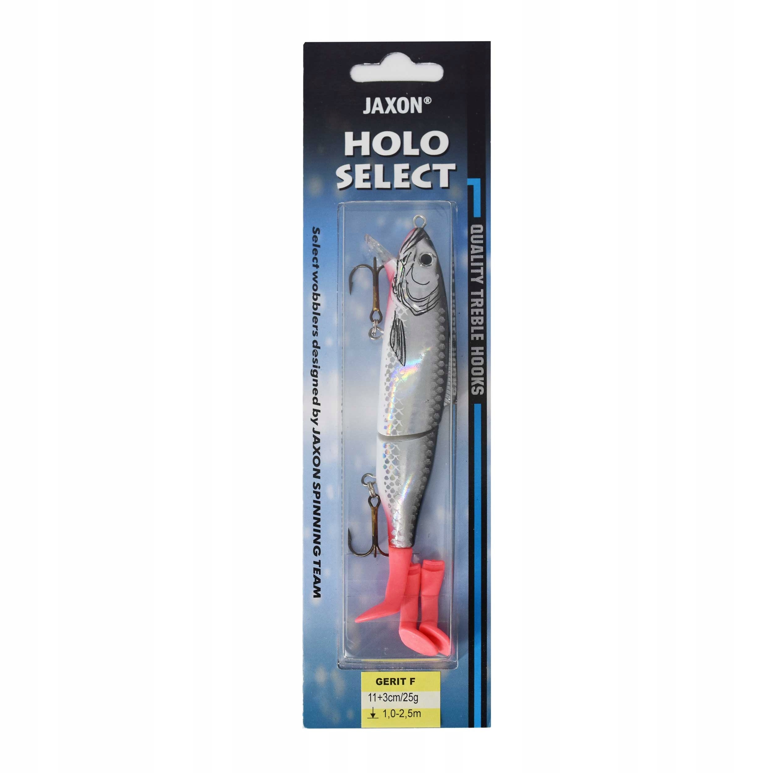 Wobler łamany Jaxon Holo Select Gerit 11+3cm 25g Ma 1szt. +2zapasowe ogonki
