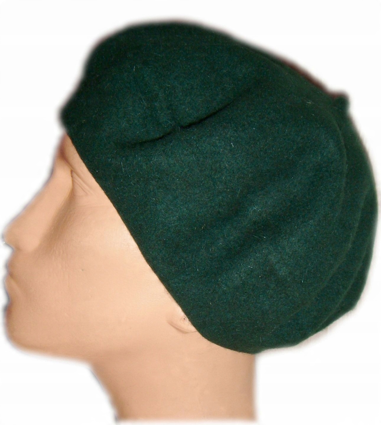 

Beret Damski Czapka Zielony Wełna 90% roz.56-58-60