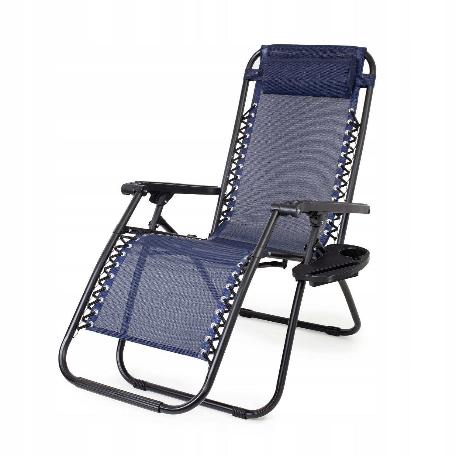 FOTEL OGRODOWY LEŻAK PLAŻOWY KRZESŁO Z ZAGŁÓWKIEM SKŁADANE ZERO GRAVITY Model LT5