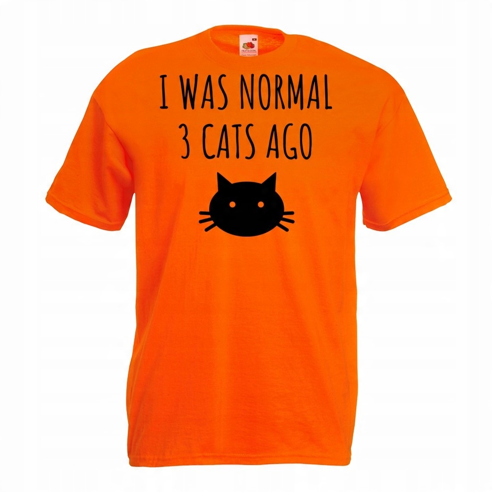 

Koszulka i was normal 3 cats ago M pomarańczowa