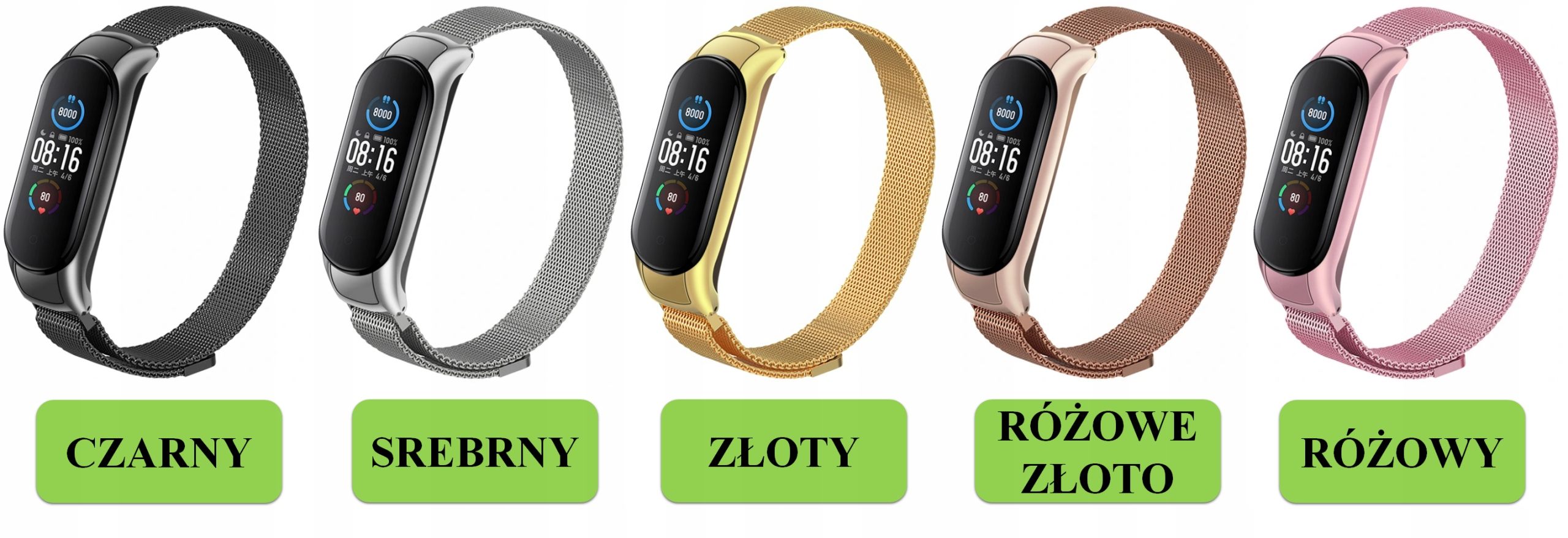 PASEK OPASKA do XIAOMI MI BAND 3/4 WIELE KOLORÓW EAN (GTIN) 5949976638396