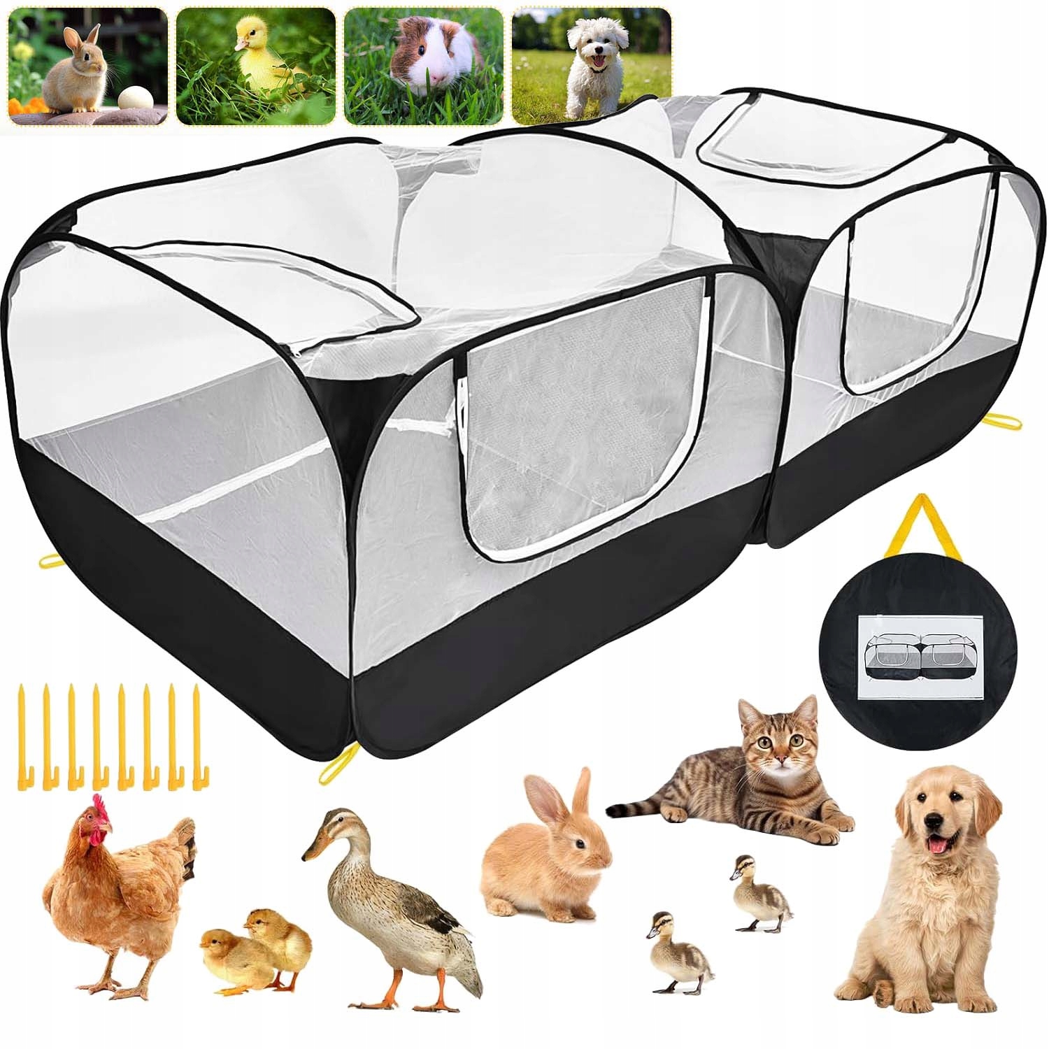 Levně Skládací Lehká Kotec Pelíšek Pro Psa Kočku Cestovní S Síťkou 185*94*64 CM