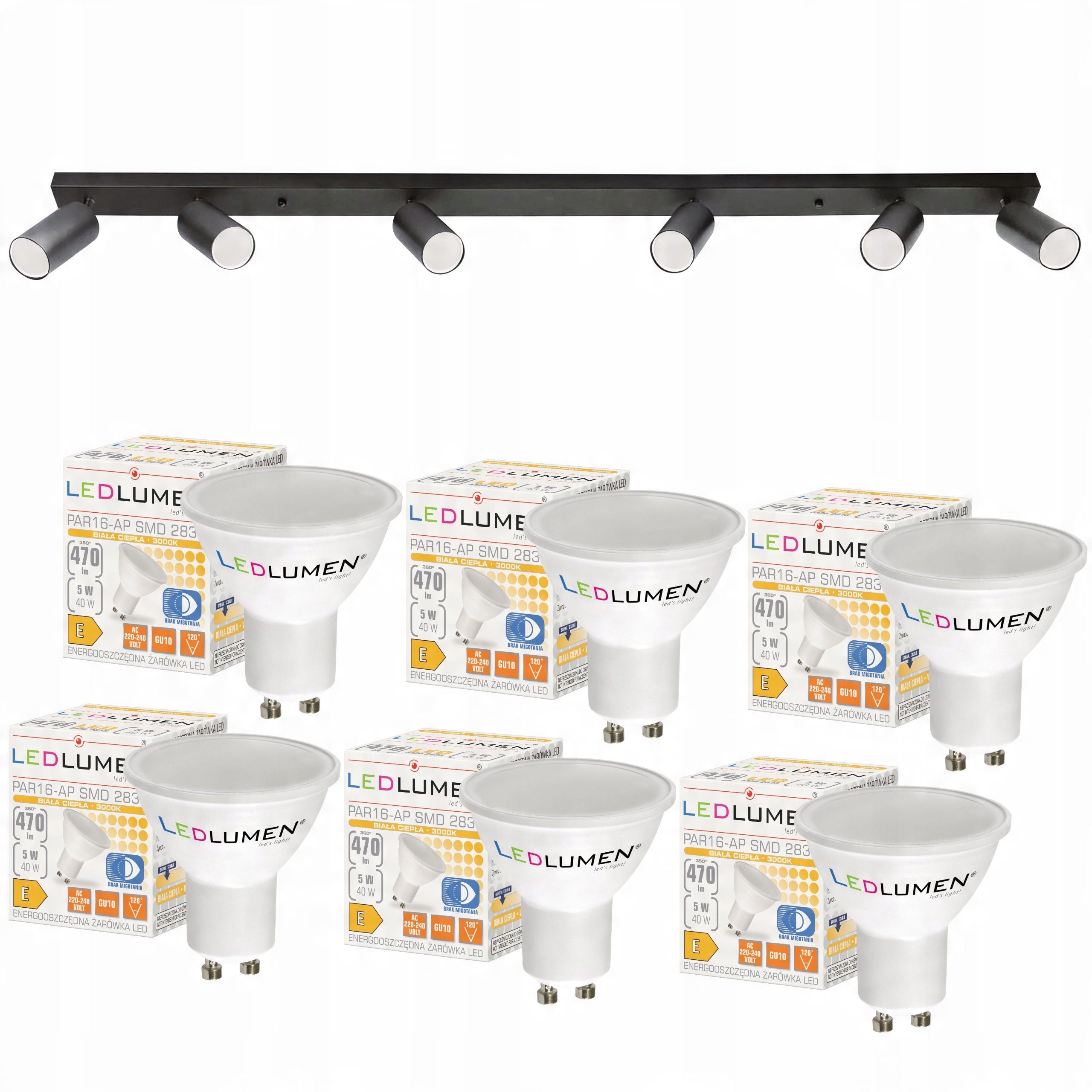 

Lampa Sufitowa Spot Oprawa Natynkowa 6x GU10 Led