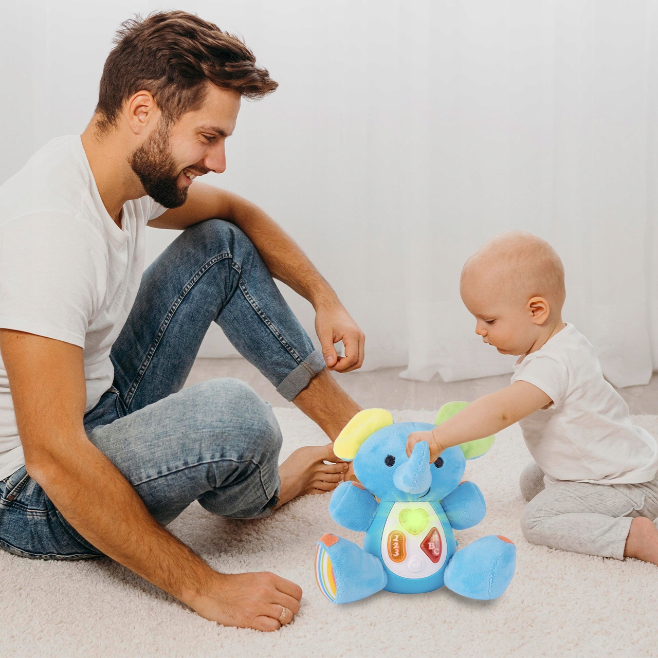 PLUSZOWY SŁONIK SŁOŃ PRZYTULANKA INTERAKTYWNA MIŁA MIĘCIUTKA DLA DZIECKA Certyfikaty, opinie, atesty CE EN 71