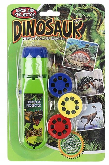 

Latarka projektor Dinozaury Dinozaur 24 slajdy 2w1