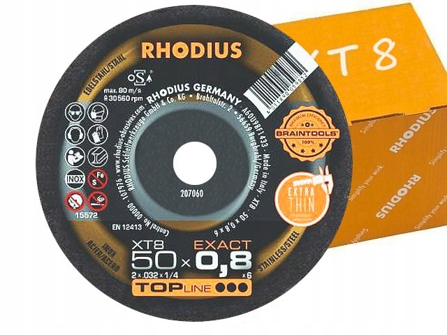 

Tarcza tarcze do cięcia metalu 50x0,8x6 Rhodius Xt