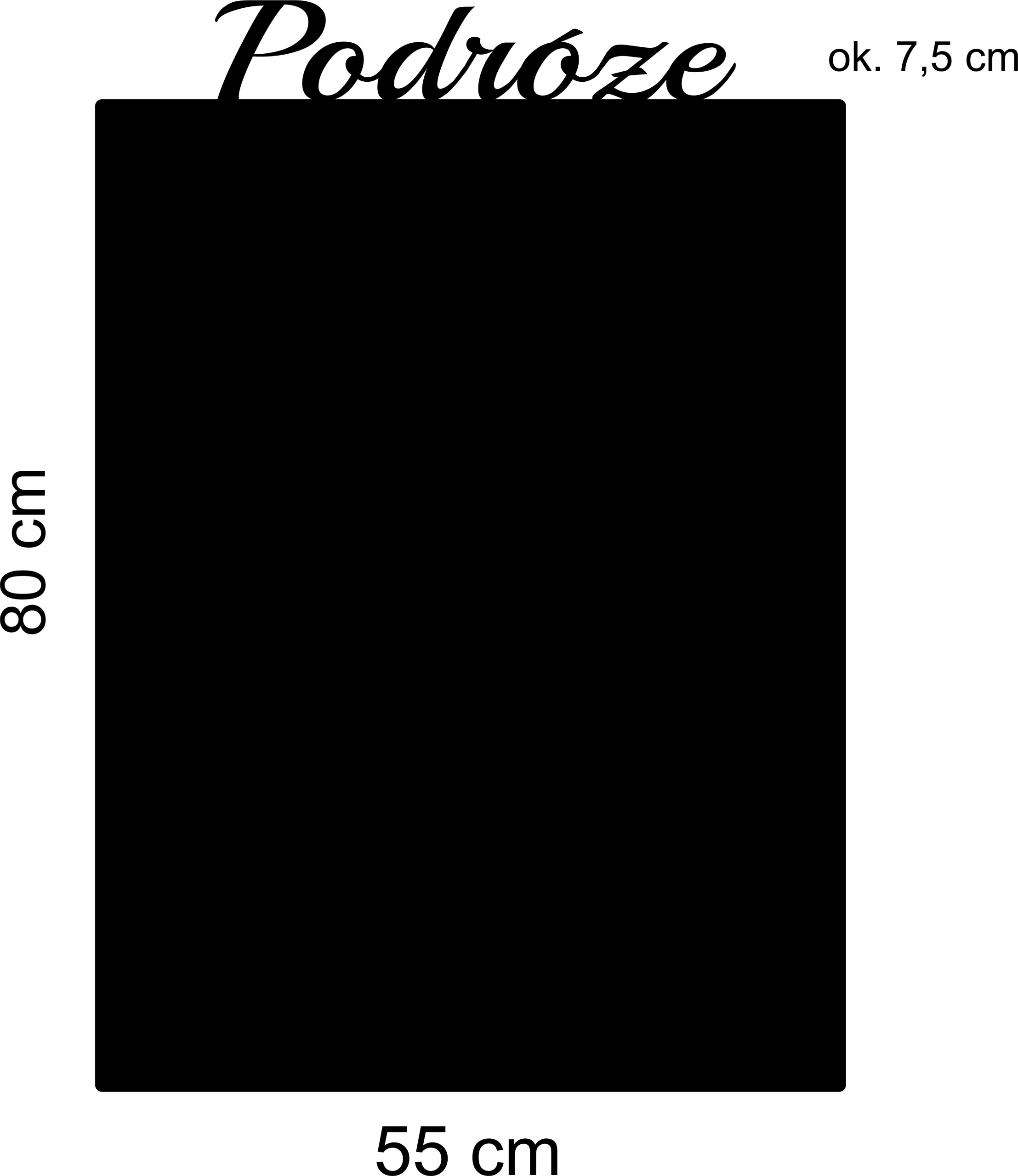 Cestovanie Tabuľa magnety obdĺžnik Magnetická 80x55 cm