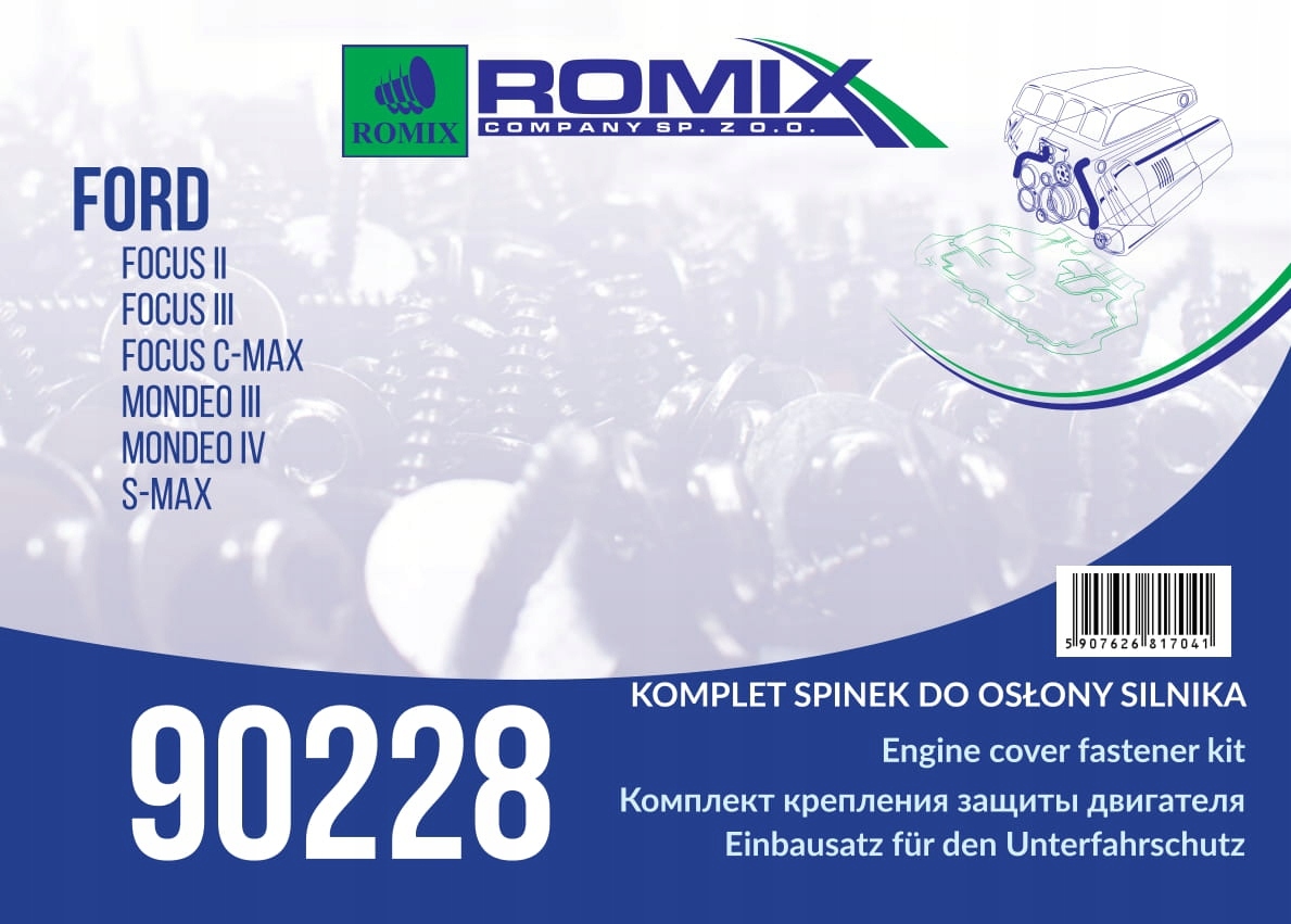 OSŁONA SILNIKA DOLNA FORD MONDEO MK4 IV 07- SPINKI Producent części Florimex