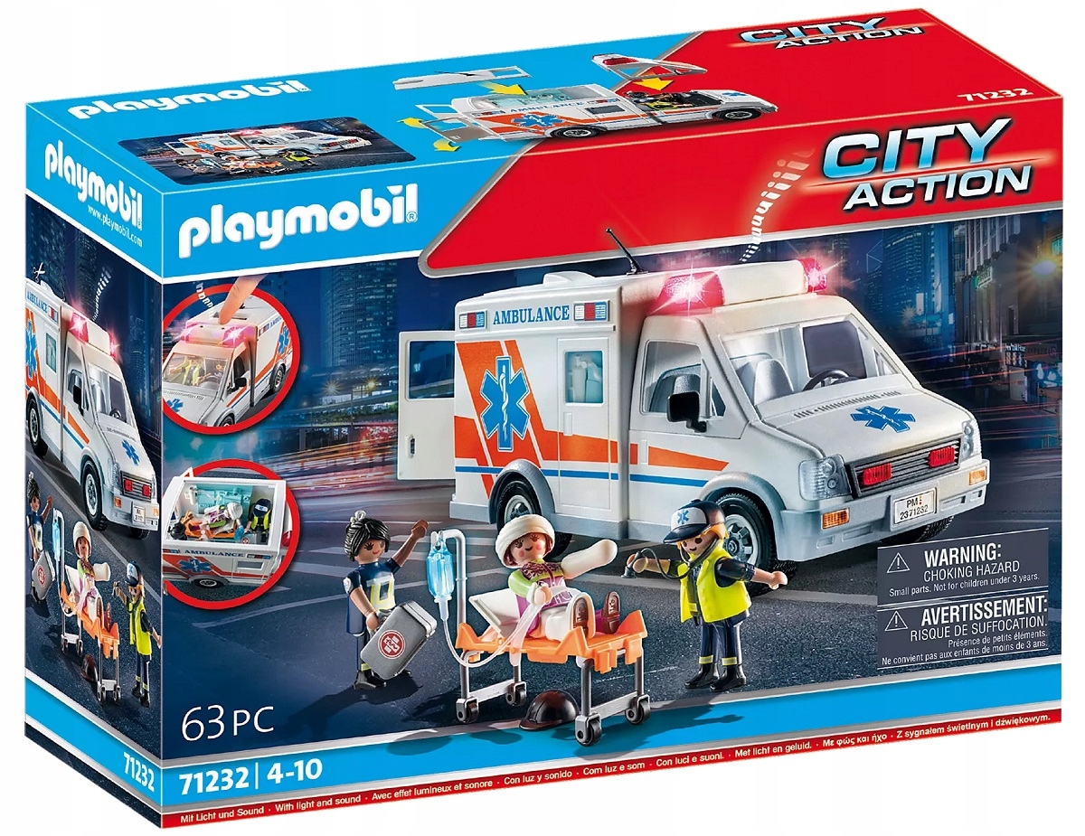 

Playmobil Karetka Ambulans Światło Dźwięk 71232