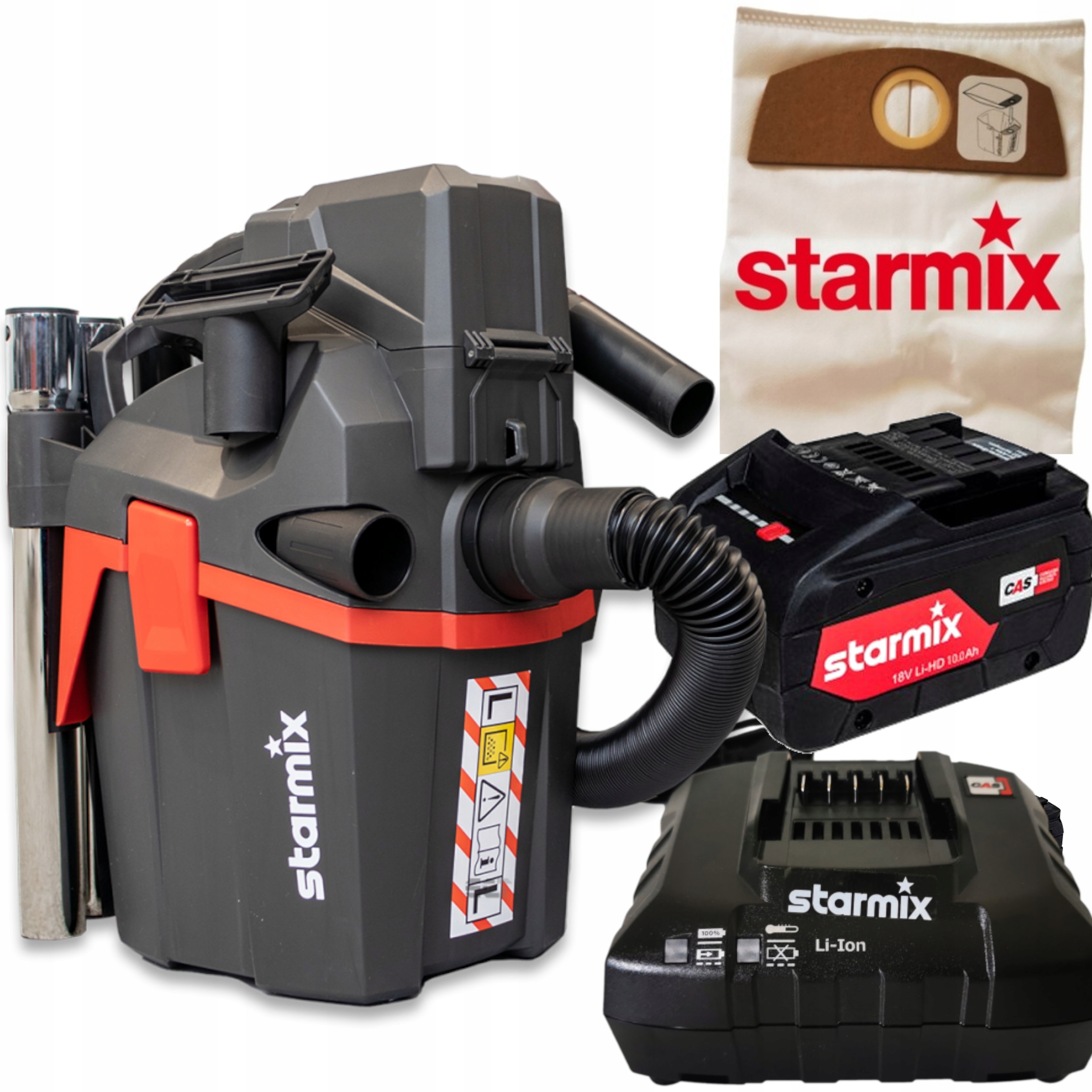 Starmix Smart L 18V Odkurzacz przemysłowy akumulatorowy Zestaw