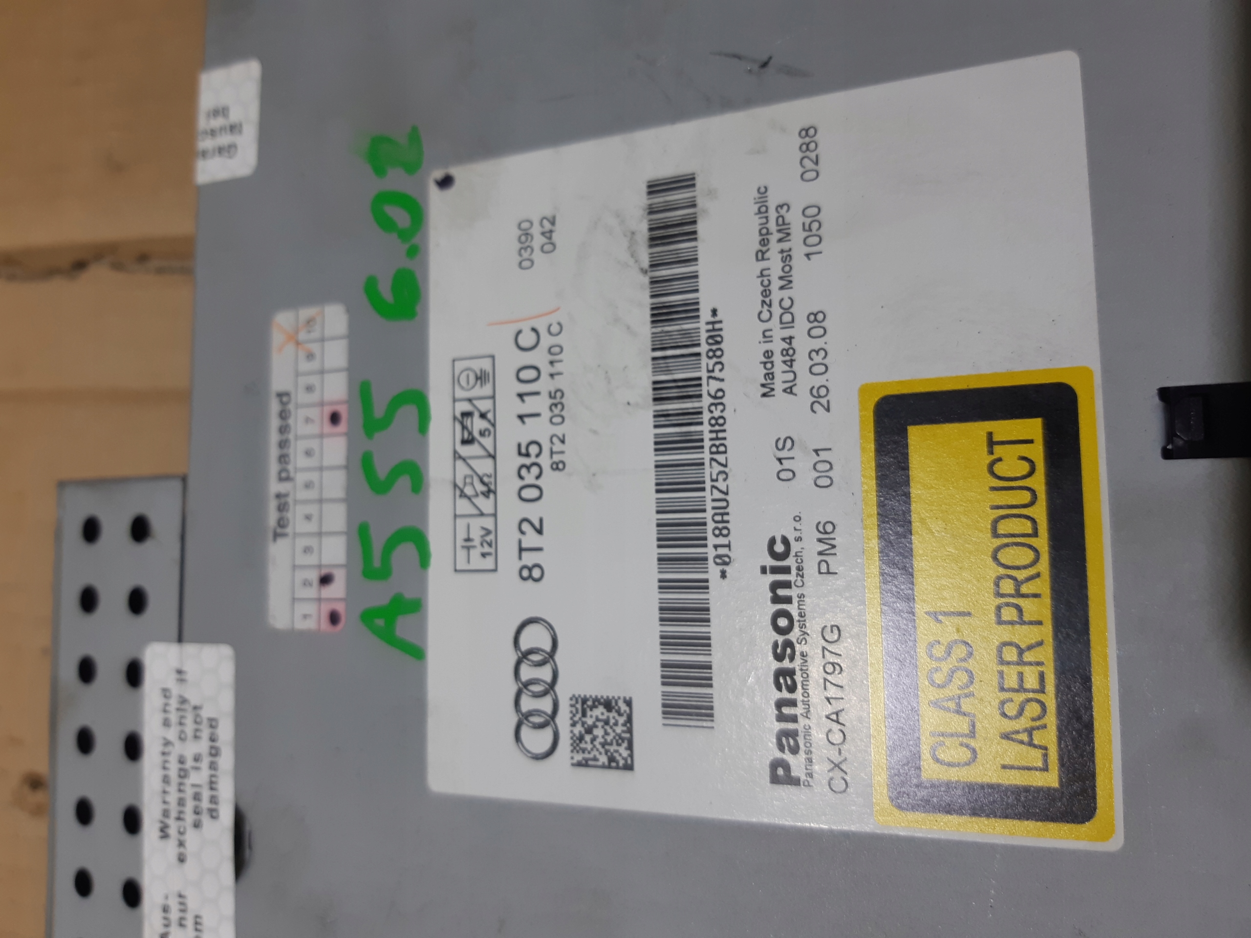 AUDI S5 A5 8T Wechsler PLYT CD 8T2035110C