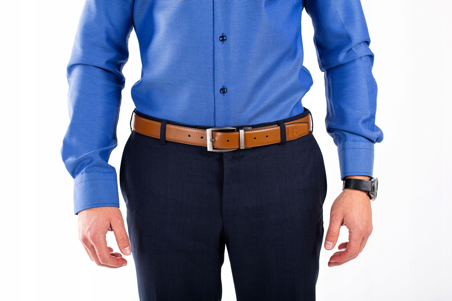 PASEK DO SPODNI MĘSKI SKÓRZANY DWUSTRONNY Kolor wielokolorowy