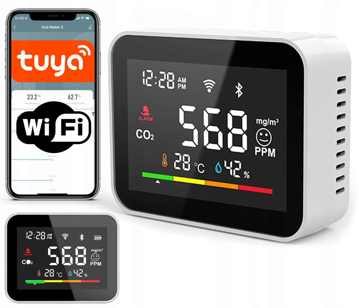 

Czujnik Miernik CO2 Dwutlenku Węgla Wifi Tuya