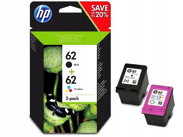 

2x Tusz Hp 62 Do Officejet 5740 5742 5744 5746