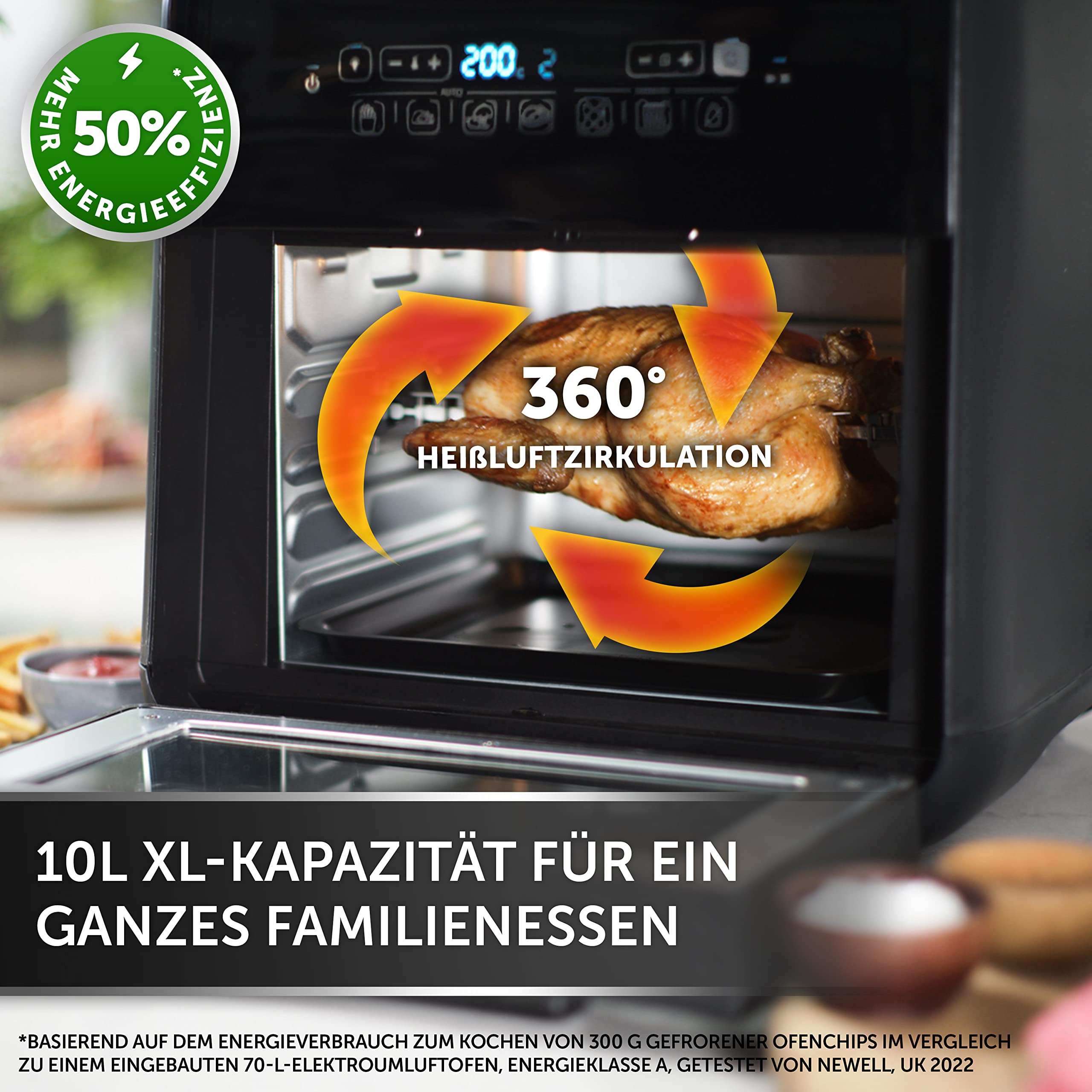BREVILLE Frytkownica Beztłuszczowa XXL 10L 2000W Czarno-Szara — miniatura 2