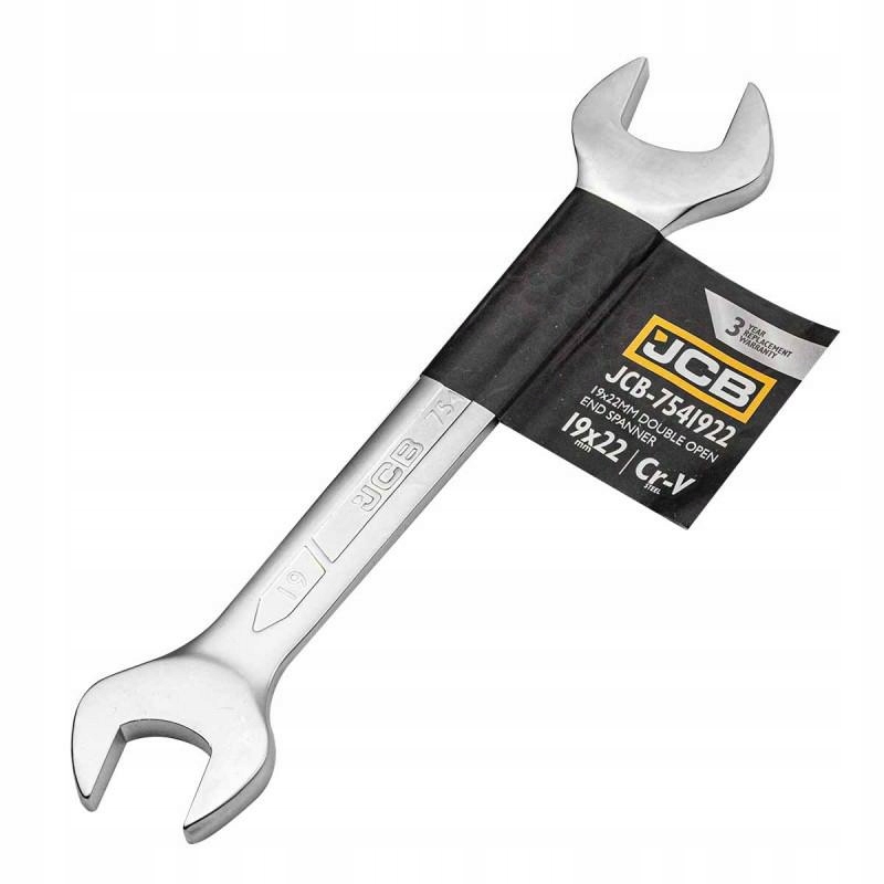 Klucz płaski dwustronny 19-22 mm Cr-V chromowany JCB-7541922