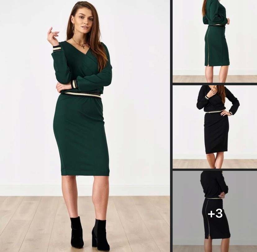 Sukně Zelená Khaki Viskóza 0152 Lalous vel S