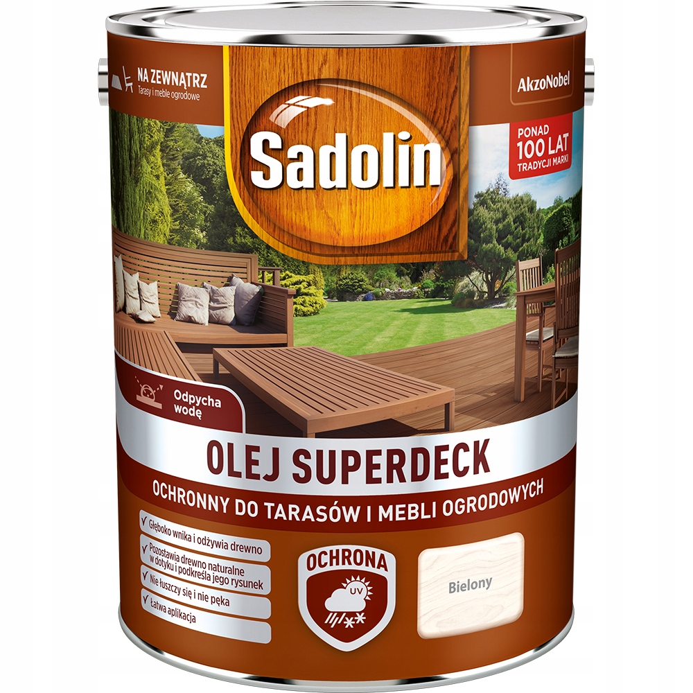 Sadolin Superdeck olej do drewna Bielony 5L