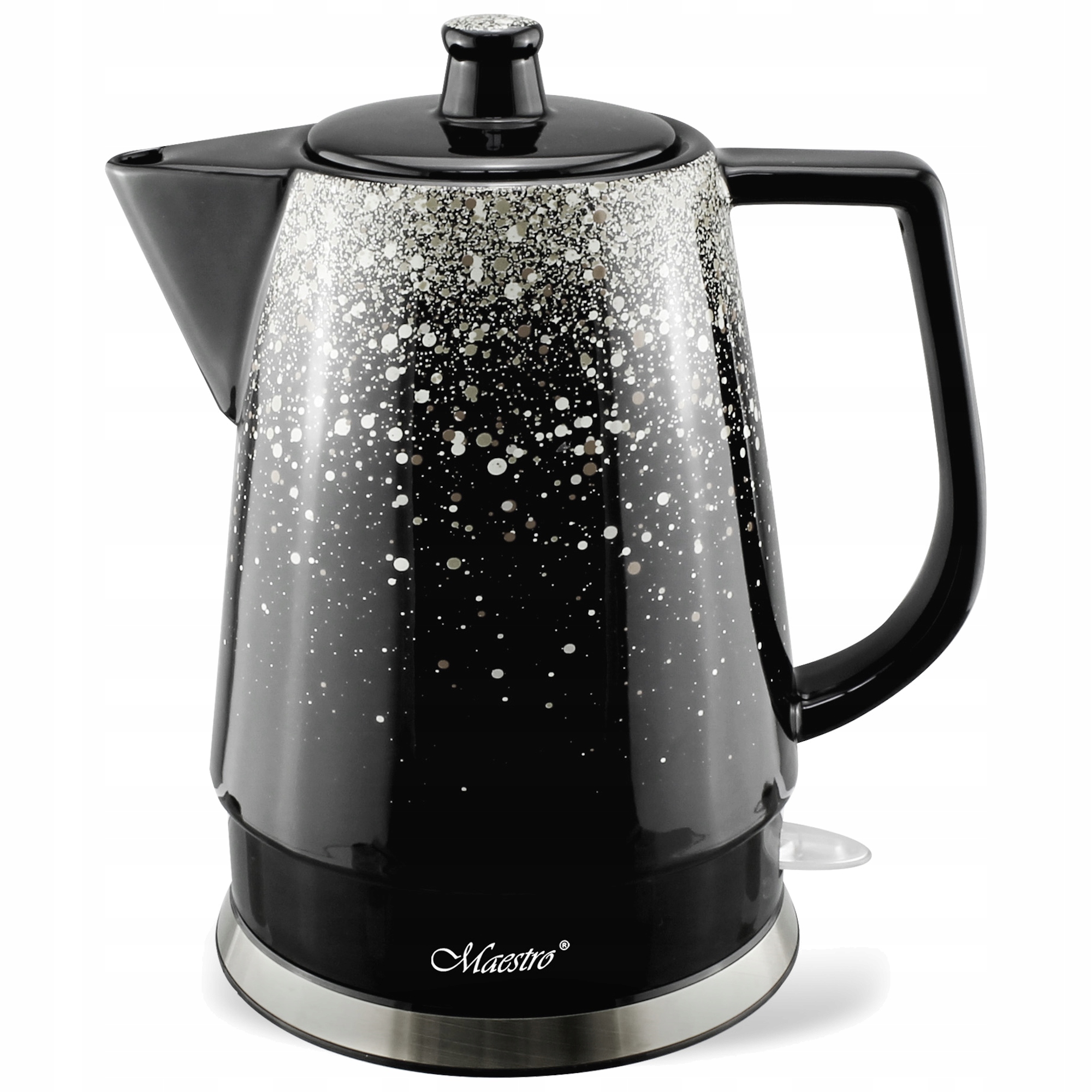 Maestro MR074 czajnik ceramiczny 1,5L 1500W czarno-srebrny