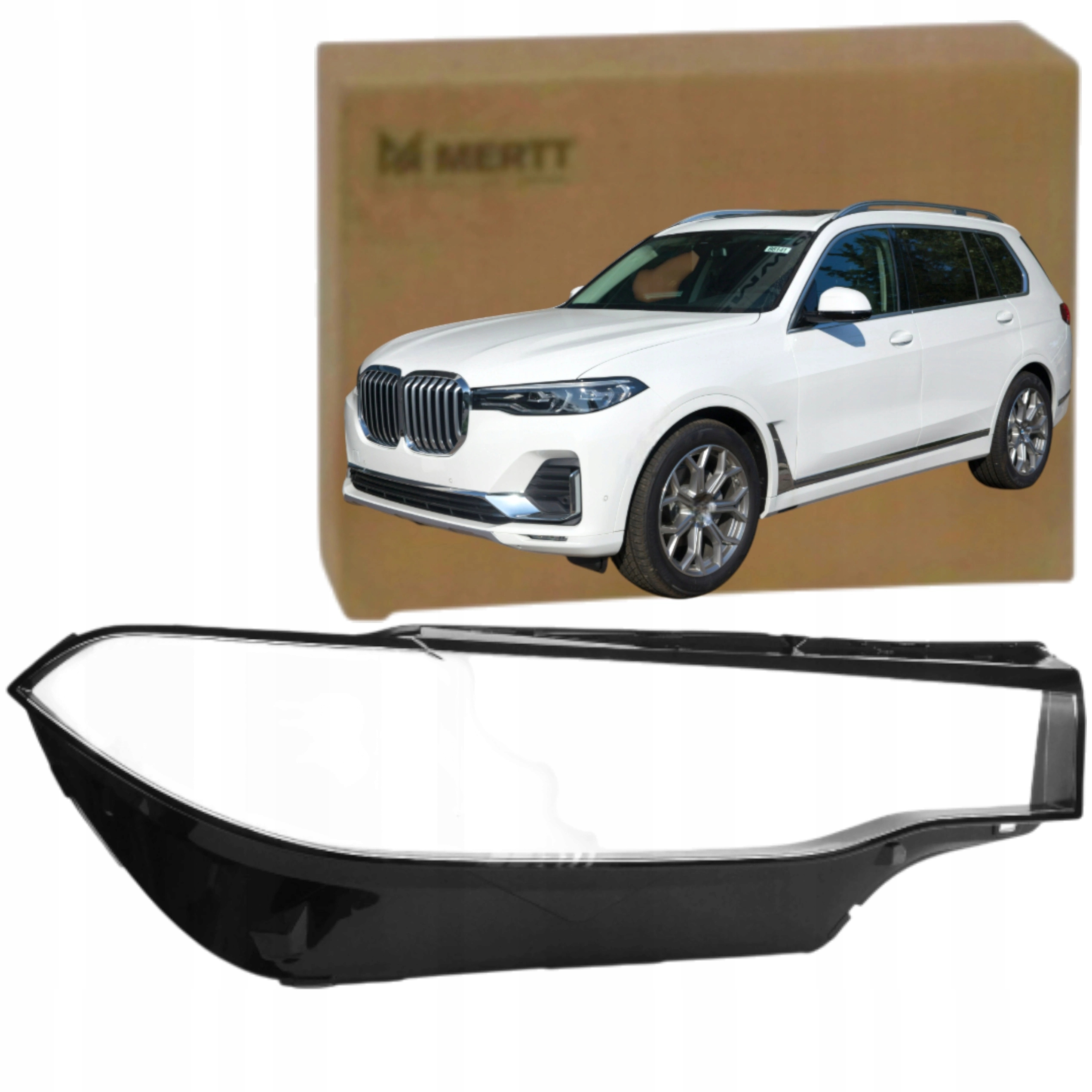 Klosz Pravé sklo světlometu lampa Laser Bmw X7 G07 2018-2021