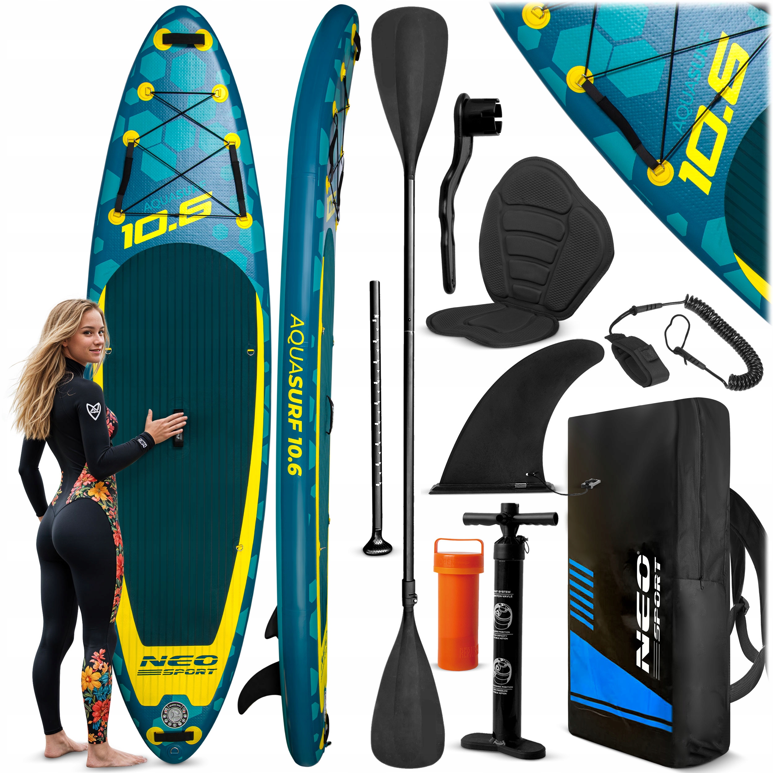 Deska Sup do pływania pompowana Stand Up Paddle 320cm Akcesoria Zestaw
