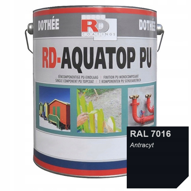 Farba do Pcv RD-Aquatop Pu kolor antracyt Ral 7016 mat 1 l