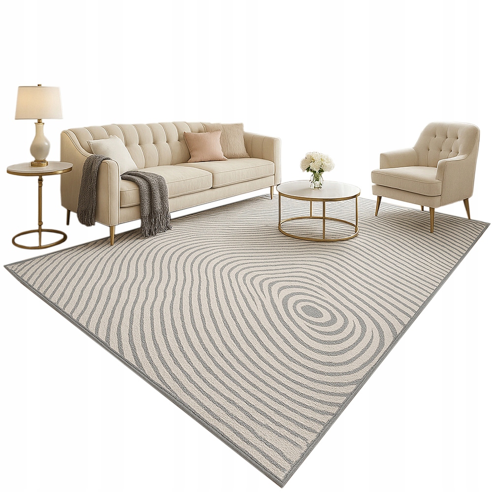 Koberec 160x230 do obývačky slučkový veľký japandi moderný ťažký, hrubý Polo