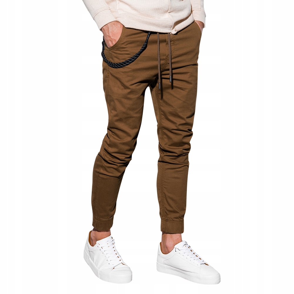 

Spodnie męskie joggery P908 brązowe S