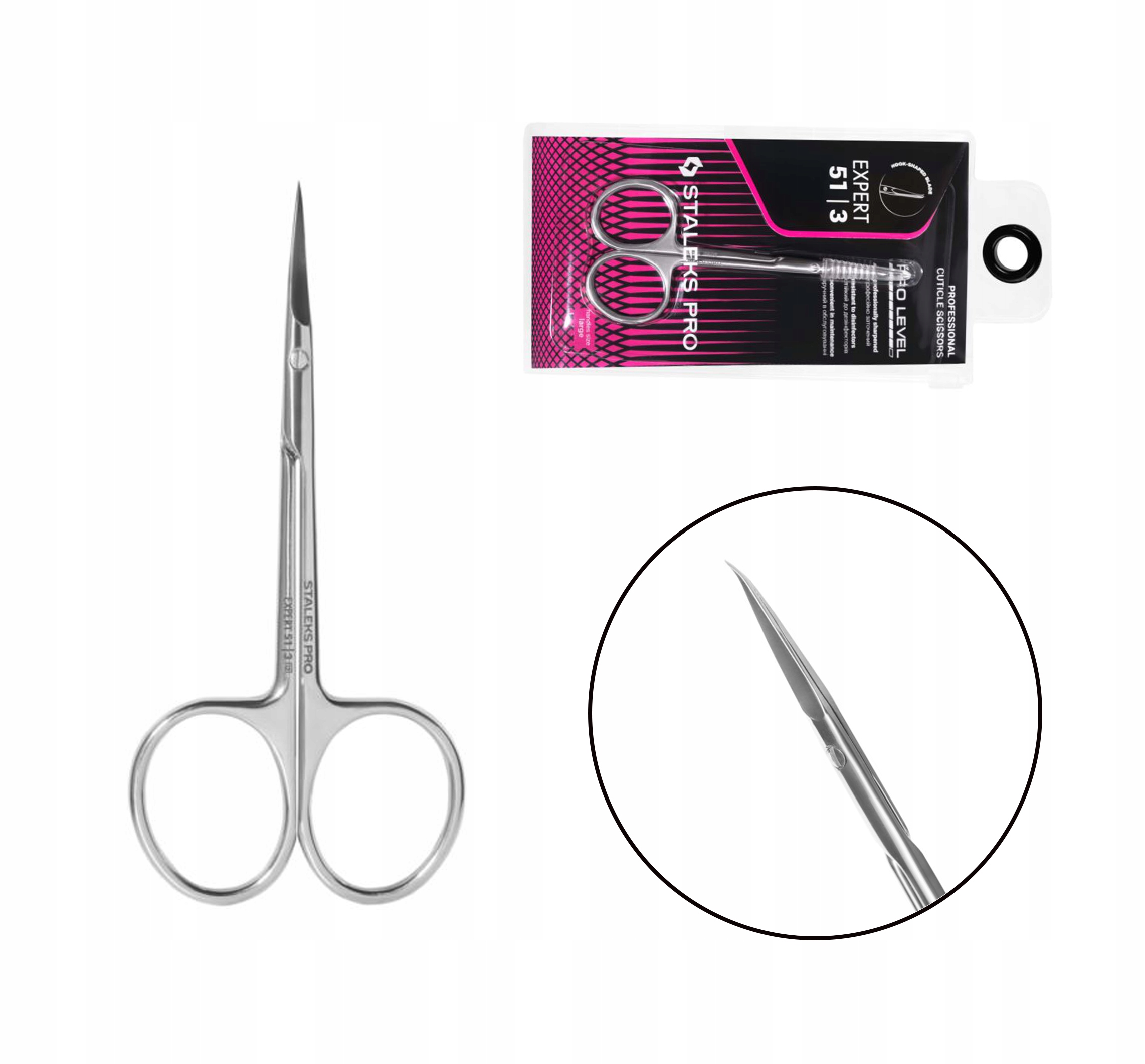 Staleks Expert 51/3 mm Nůžky na manikúru a pedikúru SE-51/3 Zahnuté