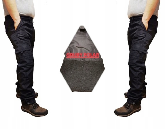 

Spodnie Czarne Ocieplane Polarem Softshell 3XL