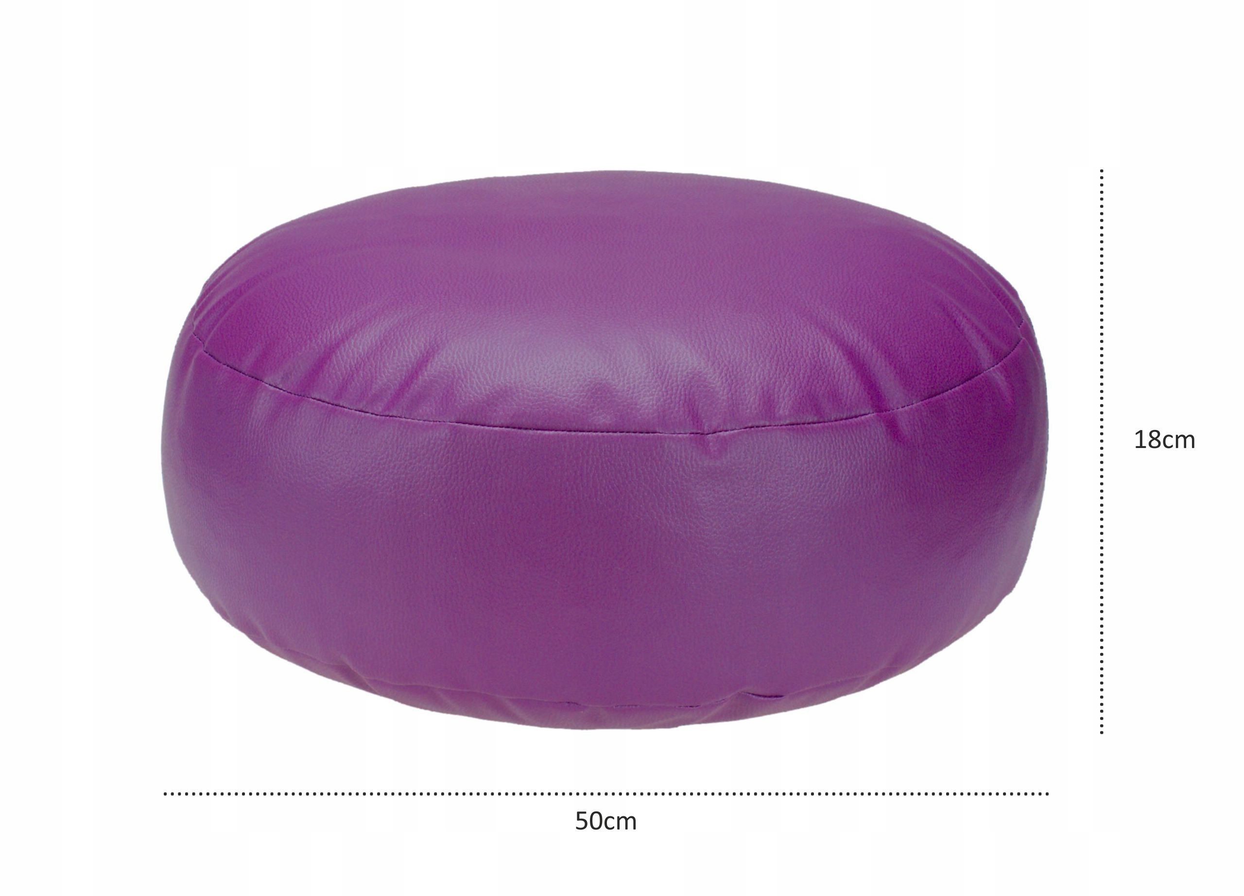 OKRĄGŁY PUF ROLLER 50x18, DROPS Z EKOSKÓRY, KOLORY Kolekcja Egato