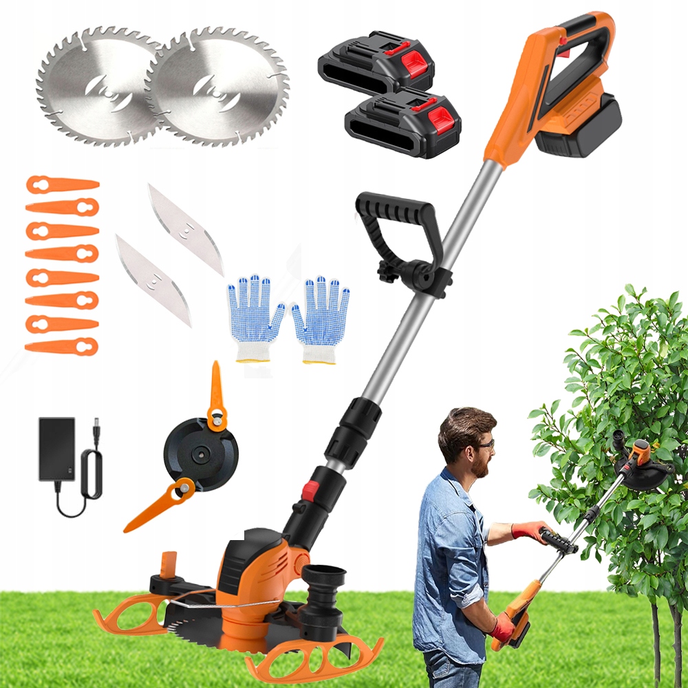 WSZECHSTRONNA BEZPRZEWODOWA KOSIARKA ELEKTRYCZNA – REGULOWANA, CHOWANA